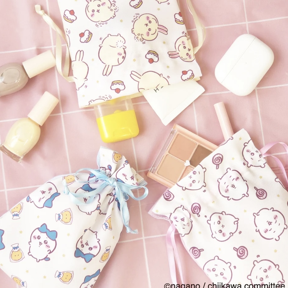 CHIIKAWA吉伊卡哇 滿版 束口袋 收納袋