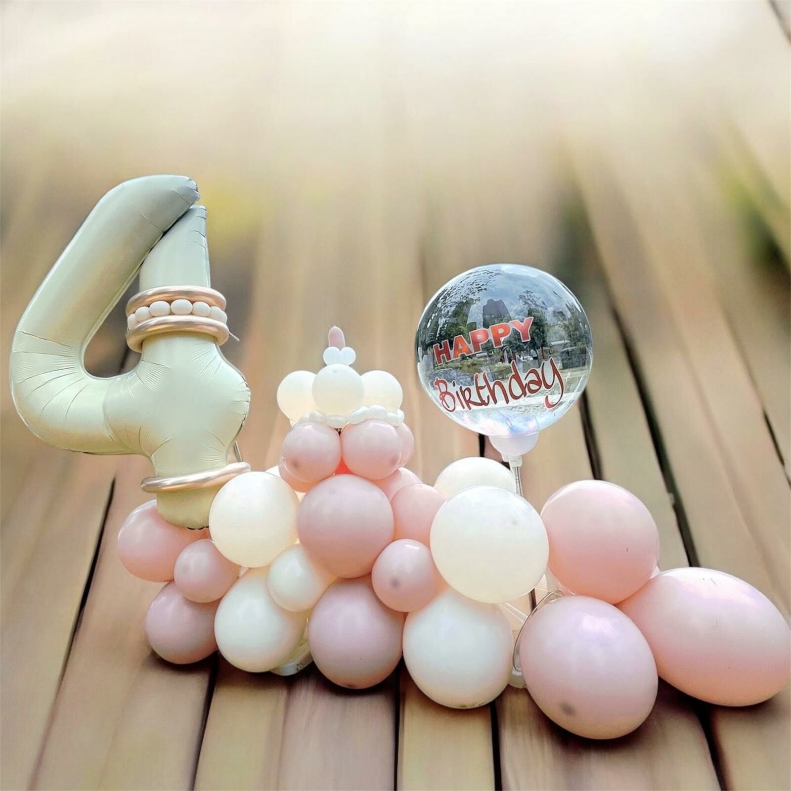 數字生日氣球+底座