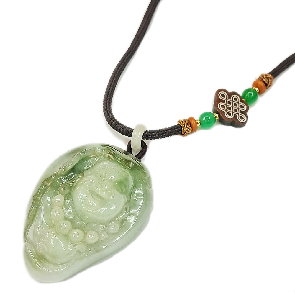 彌勒佛{緬甸玉}中國結項鍊【十方】135366