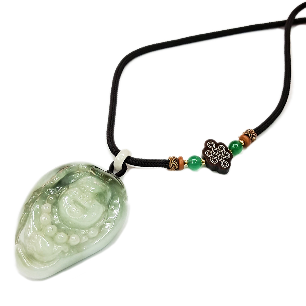 彌勒佛{緬甸玉}中國結項鍊【十方】135366