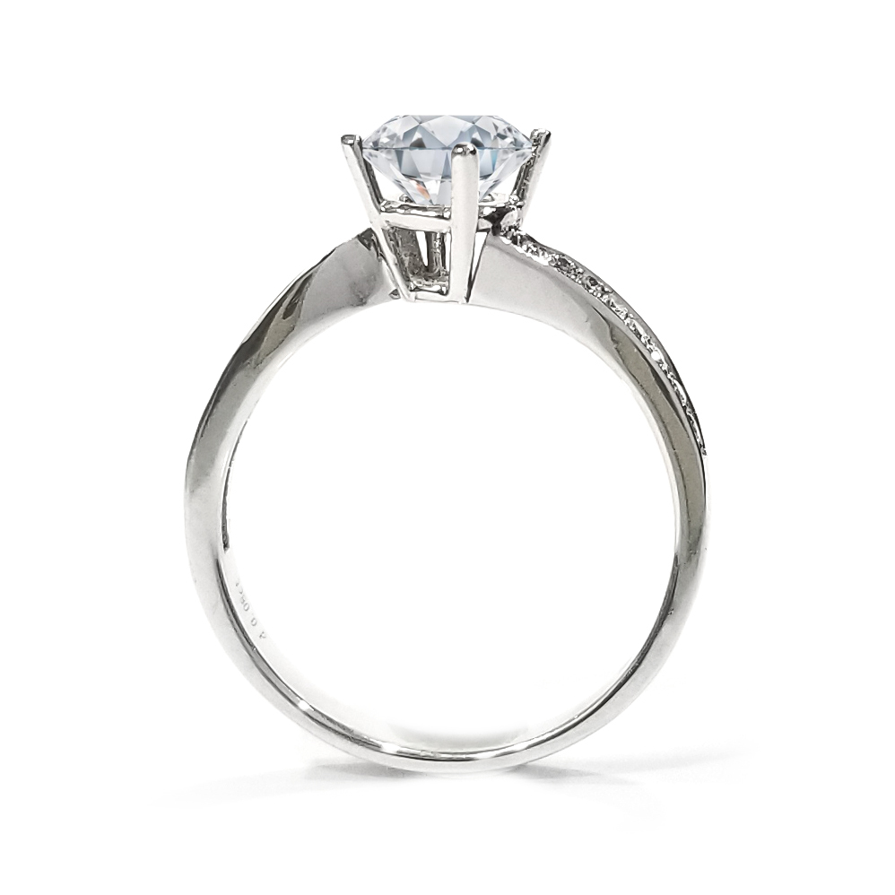 18K白金天然鑽石戒指托 (RSAHK01WG26)