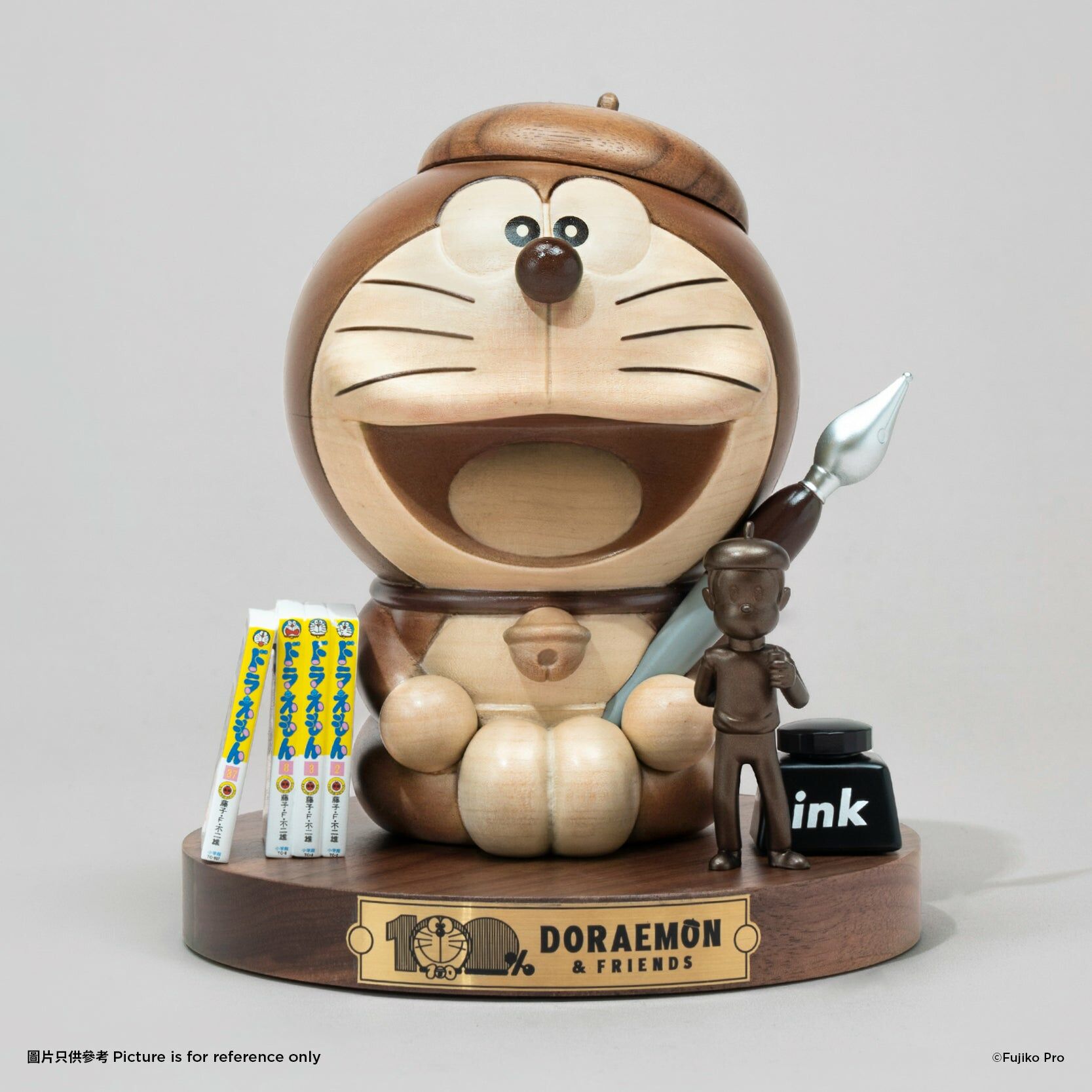 全球限量300隻 100% 哆啦A夢 Doraemon and Friends Shanghai 木雕 上海限定  Wood Sculpture (Limited Edition)