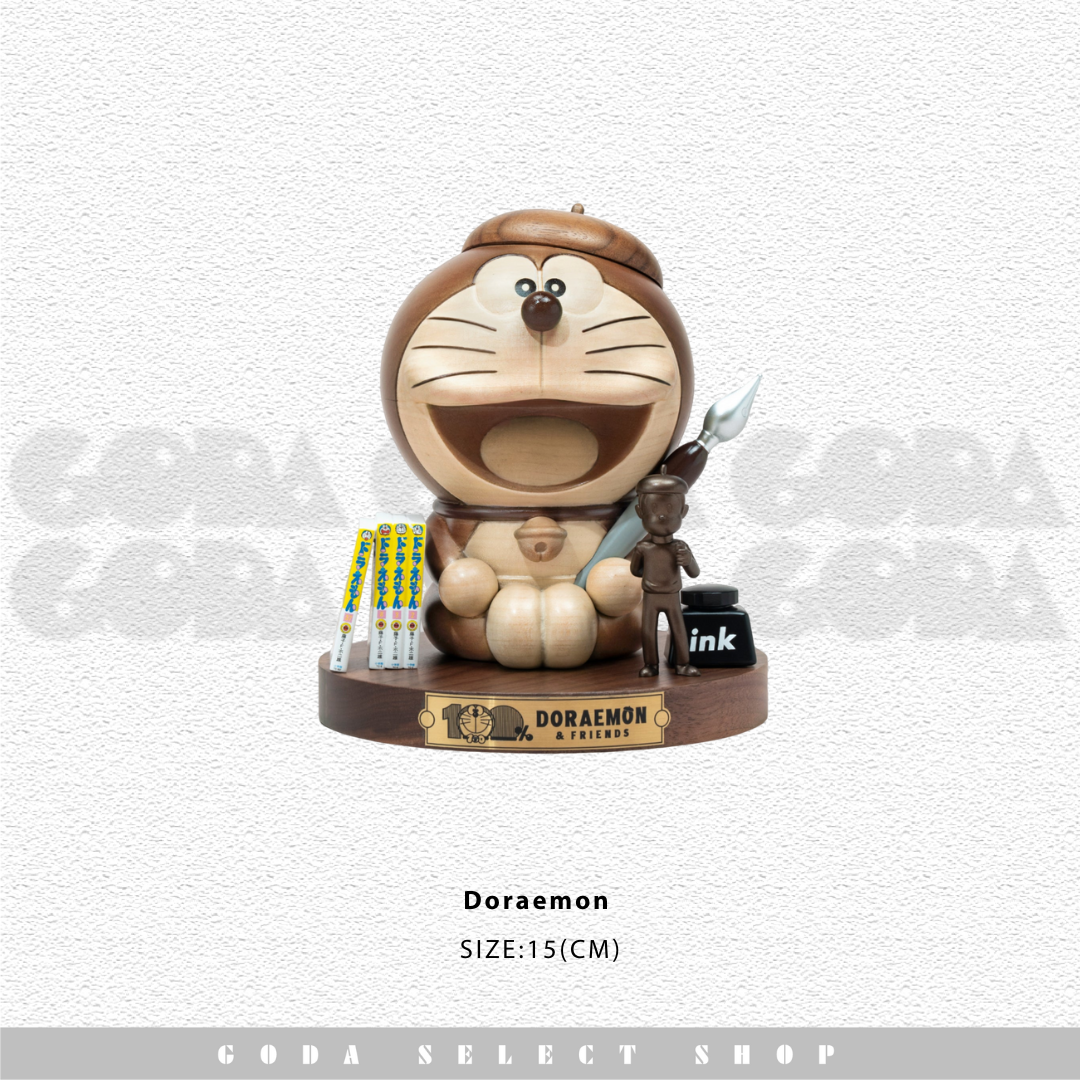 全球限量300隻 100% 哆啦A夢 Doraemon and Friends Shanghai 木雕 上海限定  Wood Sculpture (Limited Edition)