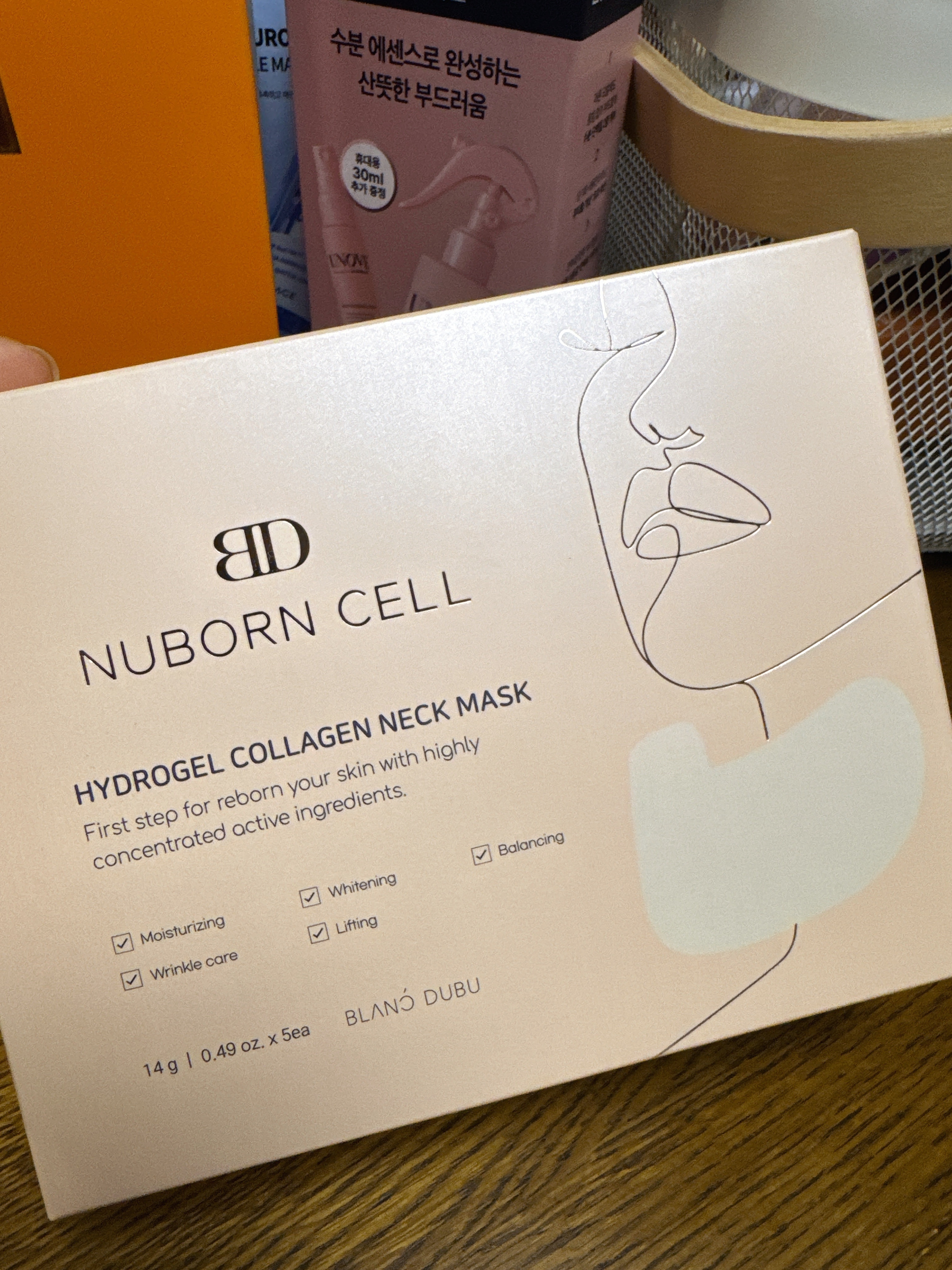 【NUBORN CELL】 HYDROGEL COLLAGEN NECK MASK 【5片】