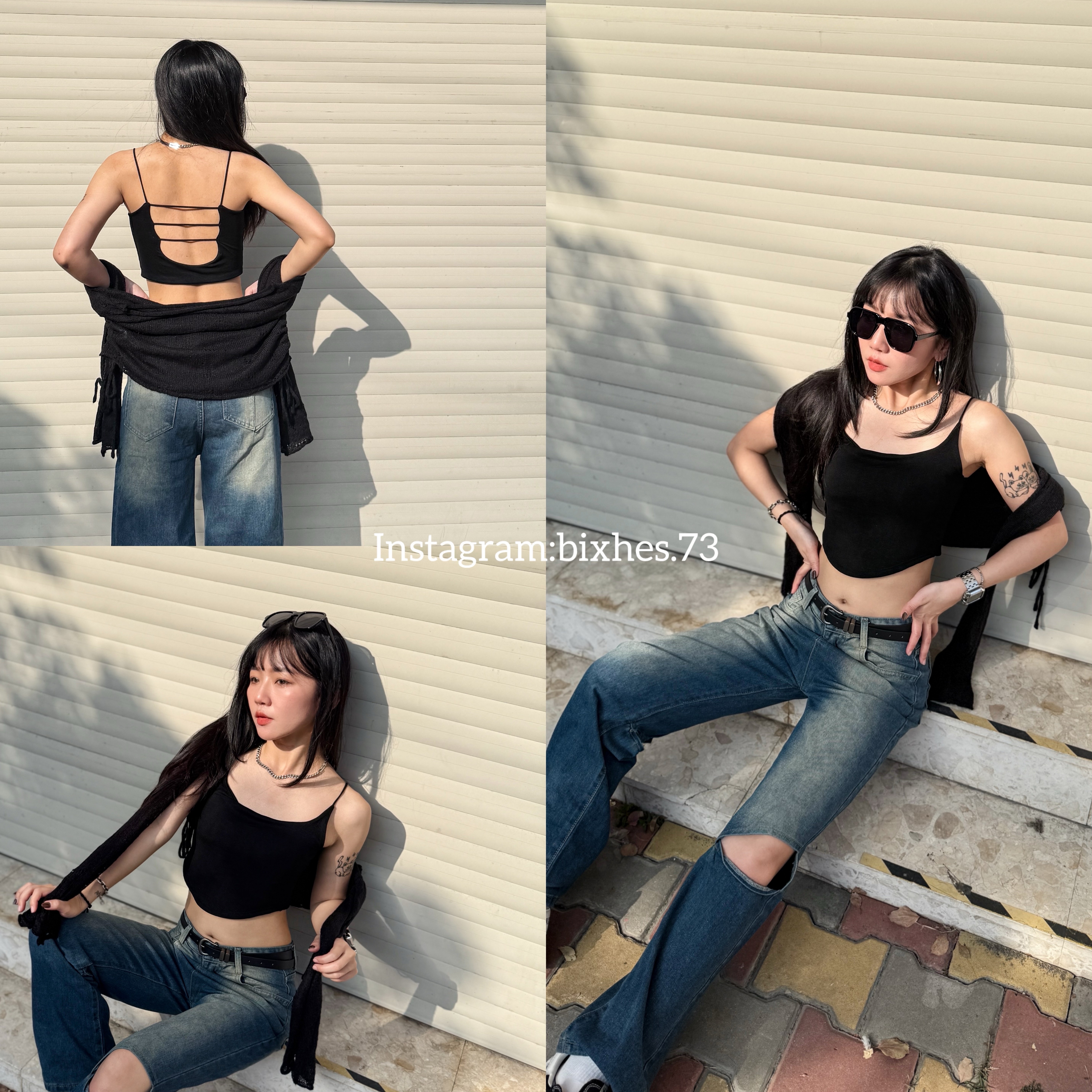 細肩下圓弧帶墊背心(C00080)