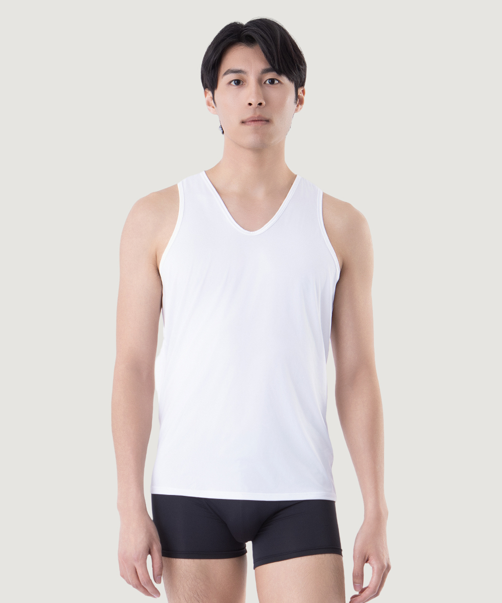 COOLPLUS旅行 男U領窄肩背心 UE1239