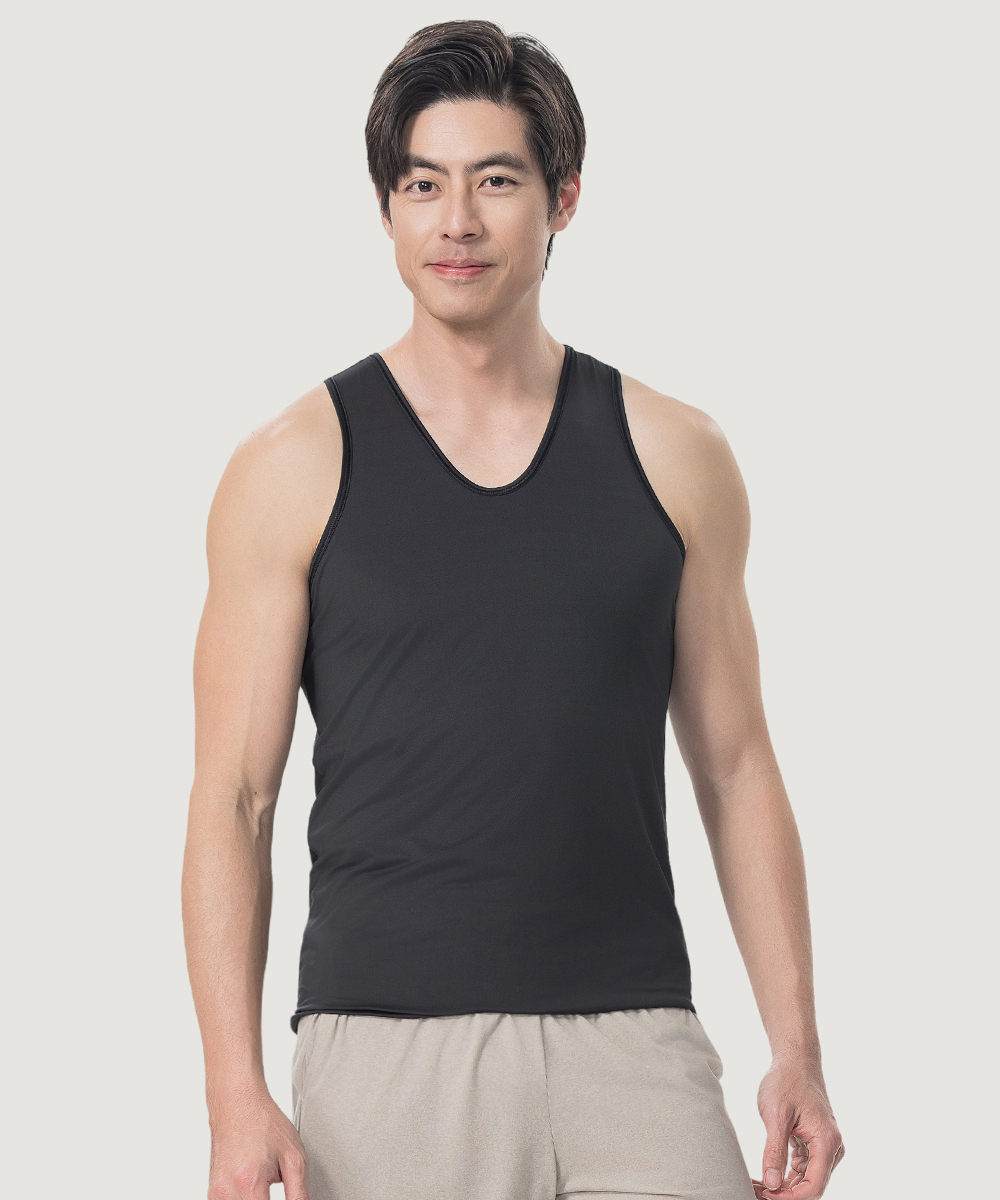 COOLPLUS旅行 男U領窄肩背心 UE1239