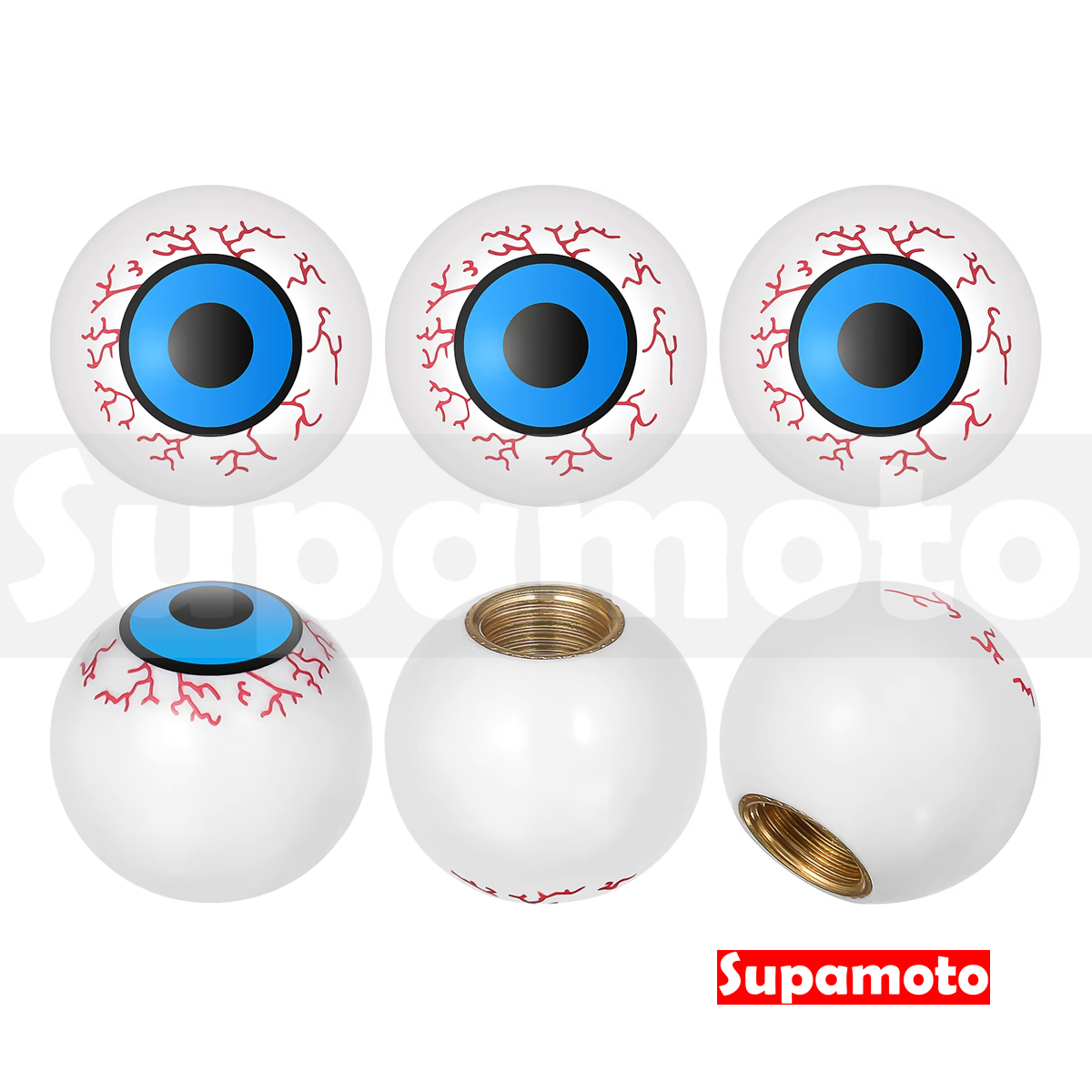 -Supamoto- 眼球—氣嘴蓋 (氣嘴帽/氣嘴塞/氣門嘴/風嘴蓋/氣門/風嘴/通用/美式嘴/自行車/汽車/機車)