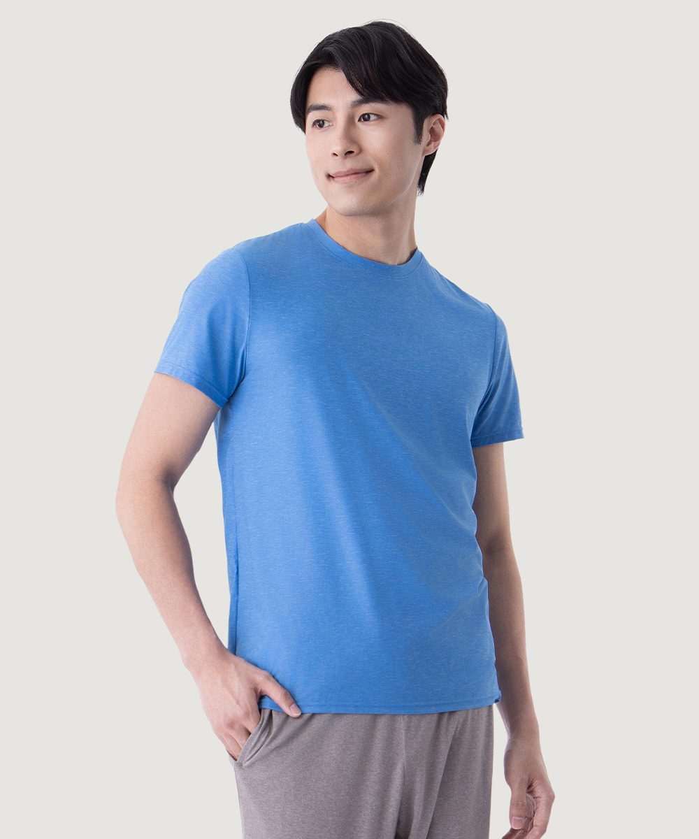 CLOUD-DRY雲紗 男圓領短袖衫 UE121518