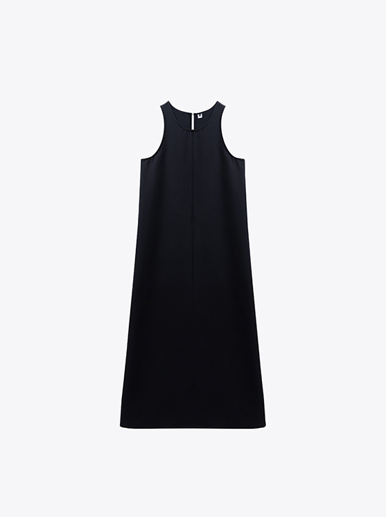 簡約後開岔西裝洋裝