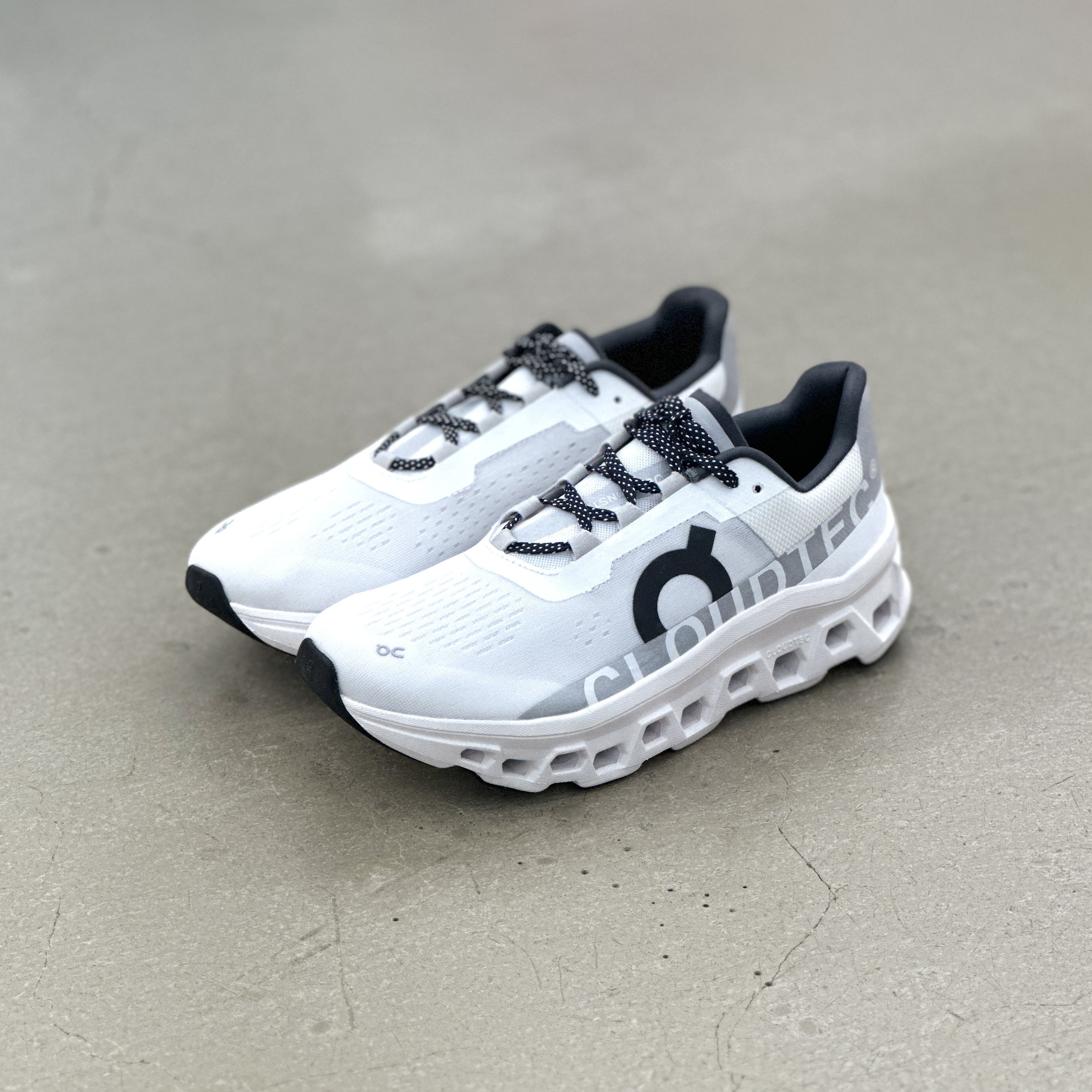 ON Cloudmonster All White Women | 61.98433