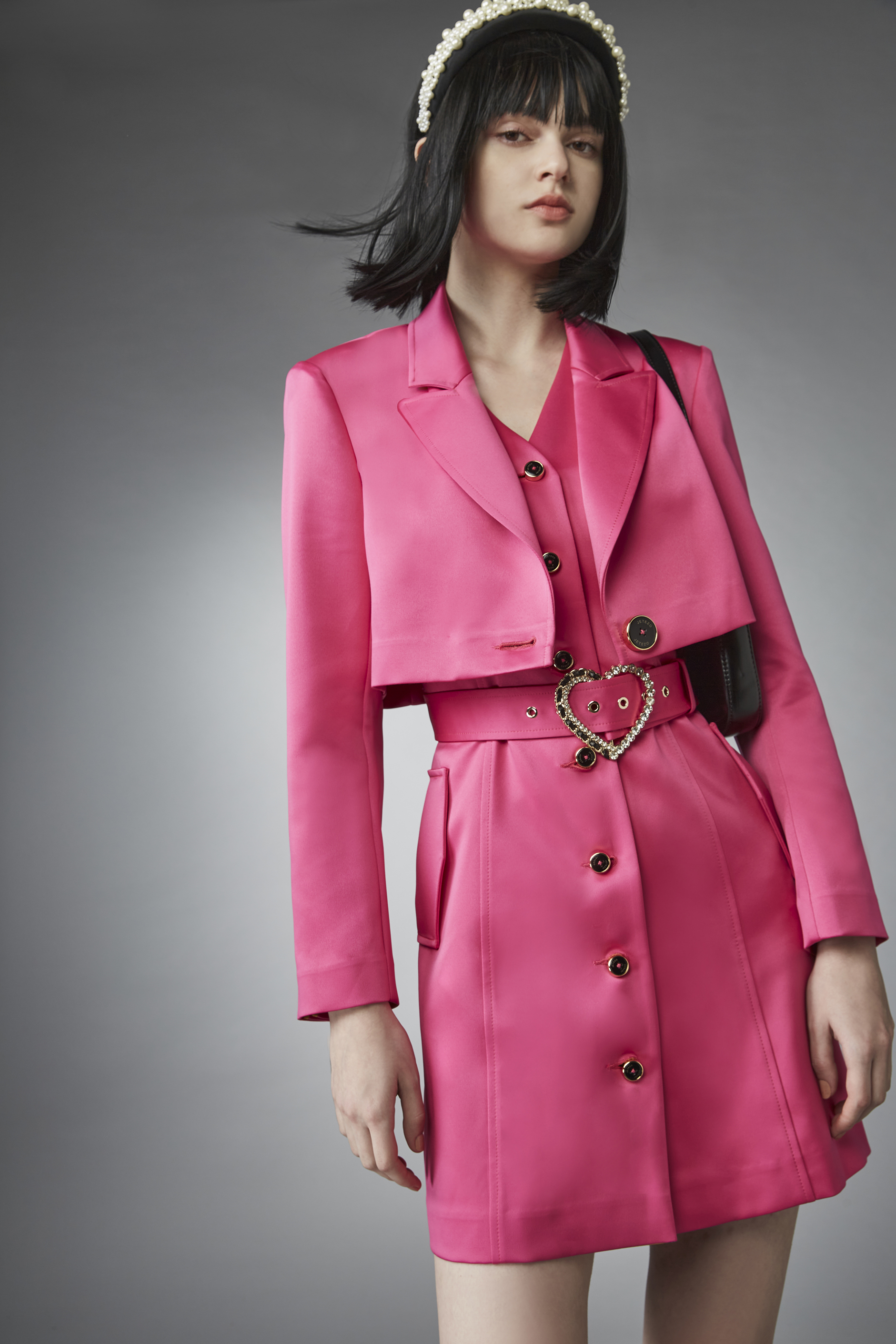 BB1HA010D1 粉鑽小香兩件式洋裝外套 (附布腰帶 / 官網限定)