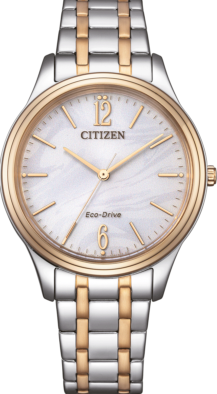 萬年鐘錶 - Citizen 星辰錶  光動能氣質款簡約女錶  EM0416-78A 錶徑 34MM