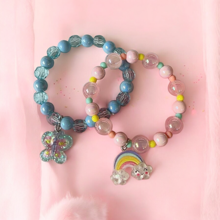 彩虹蝴蝶兒童手環