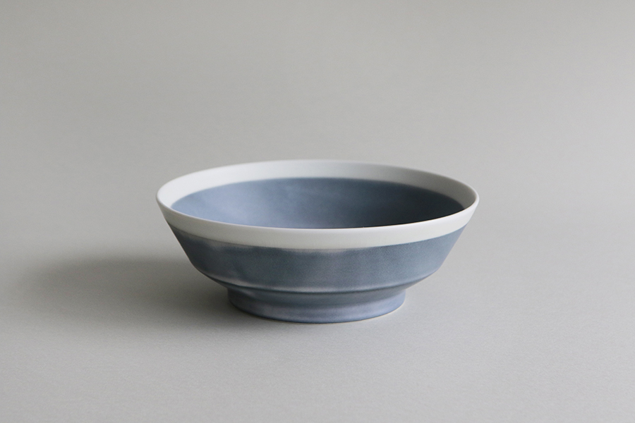yumiko iihoshi porcelain -with 4 / 17cm碗 鼠灰