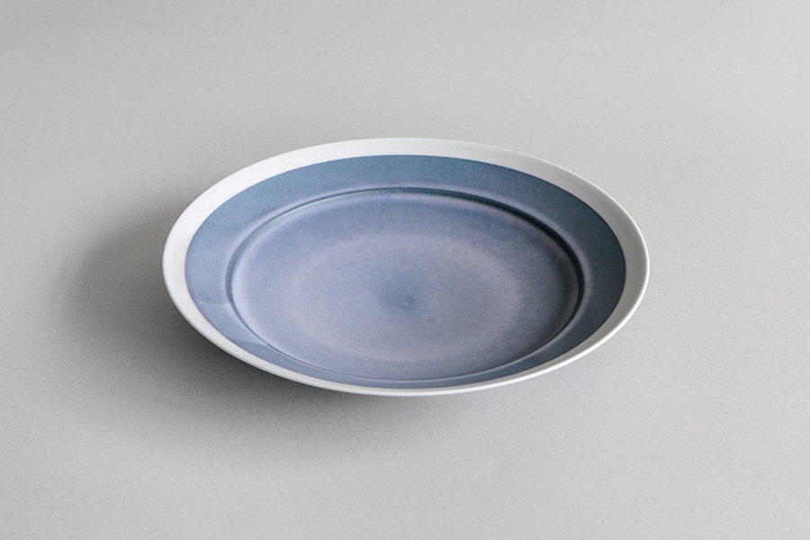 yumiko iihoshi porcelain -with 4 / 24cm盤 鼠灰