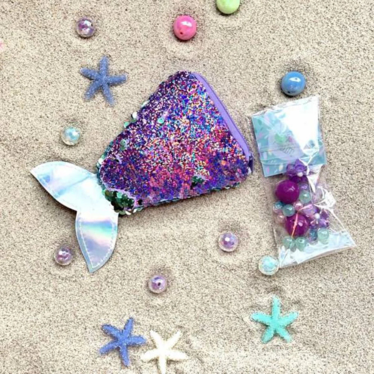 手作亮片美人魚包