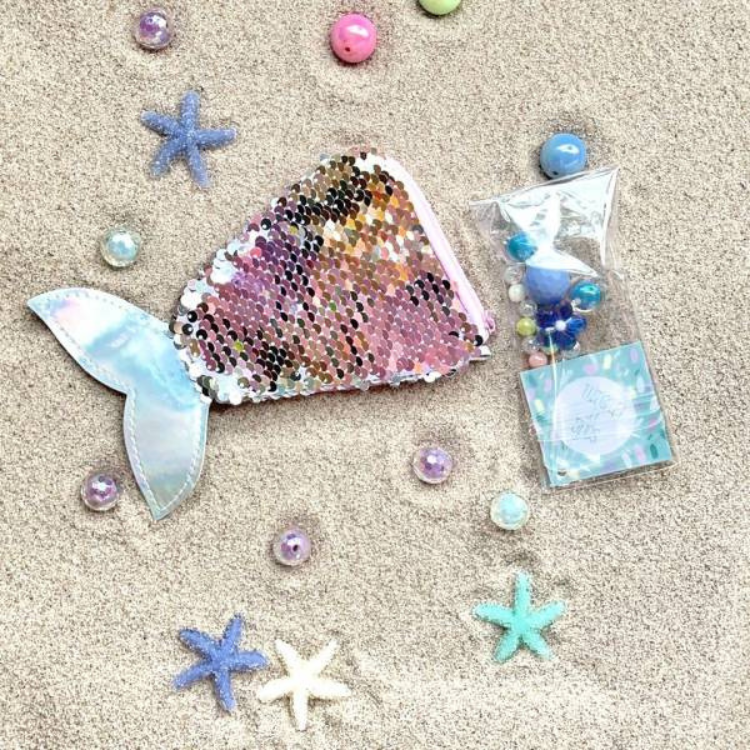 手作亮片美人魚包