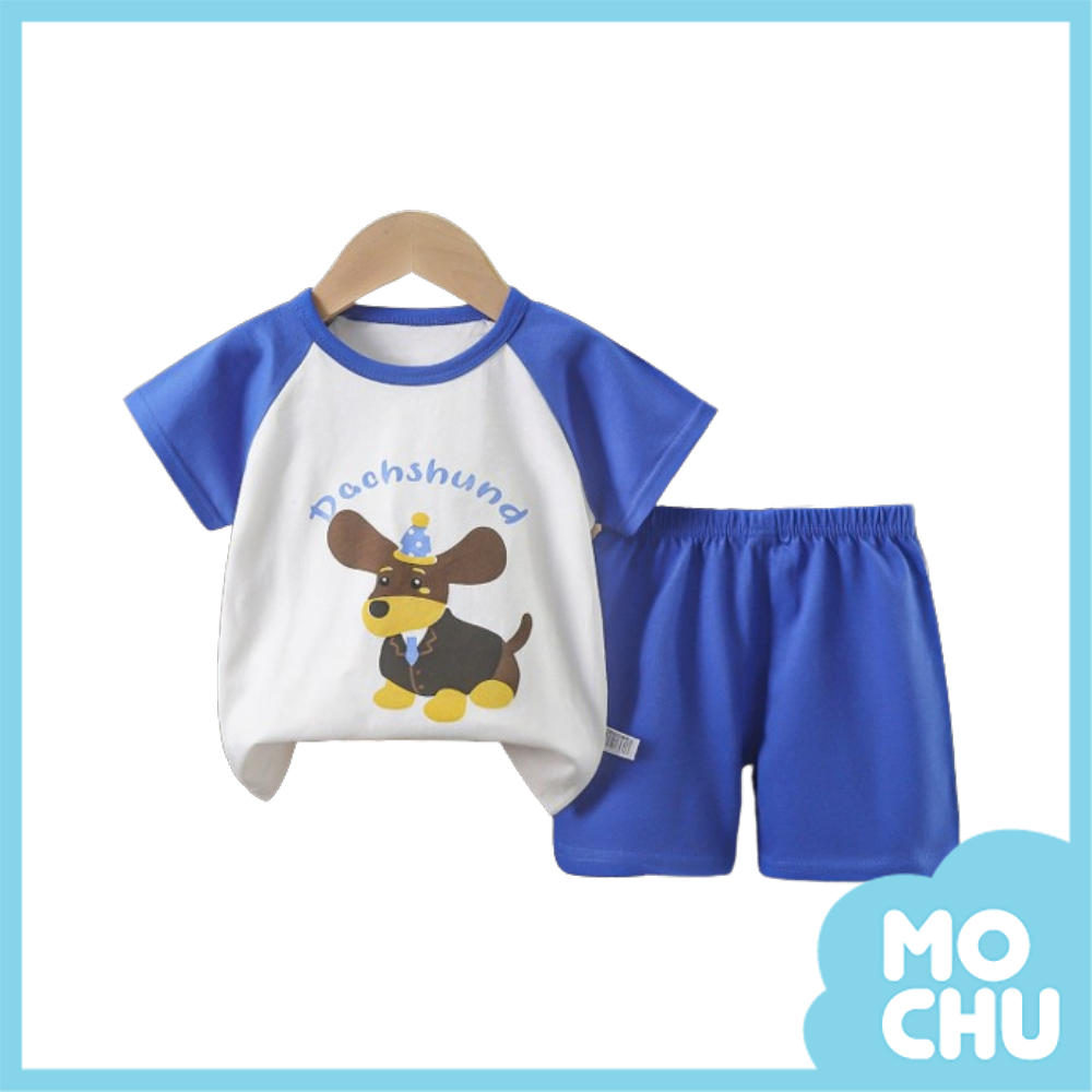 西裝小狗短袖套裝