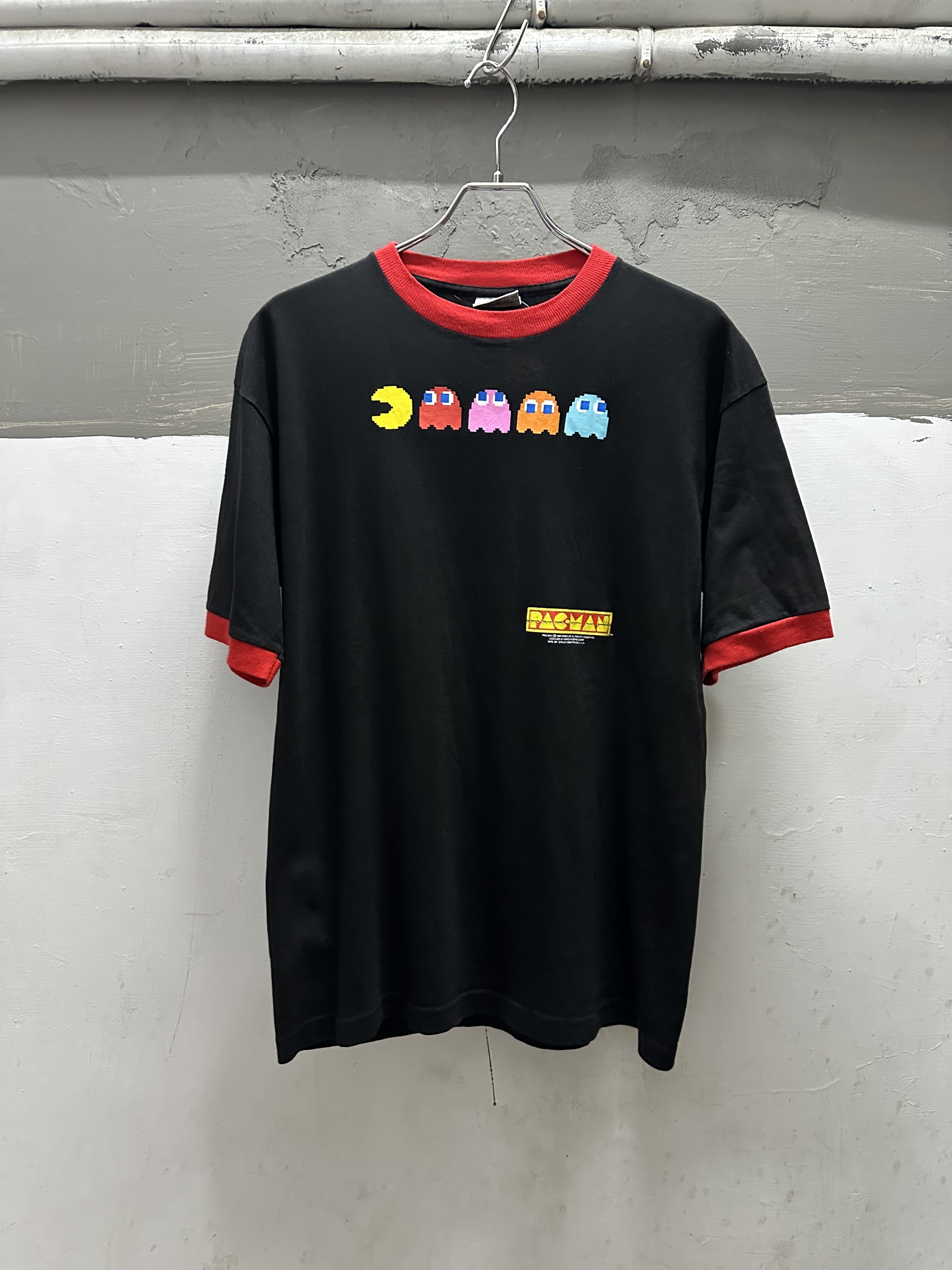 90s PAC-MAN Ringer Print Tee Made in USA
