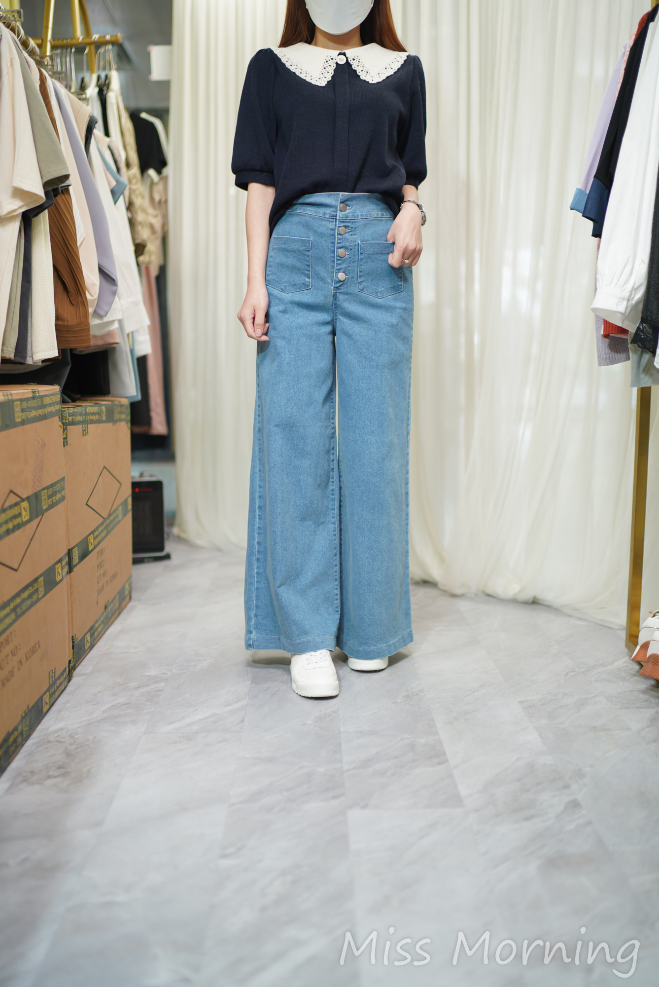 勾花領密線料上衣(14461)