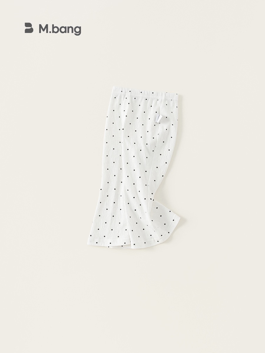 夏季清新波點喇叭褲