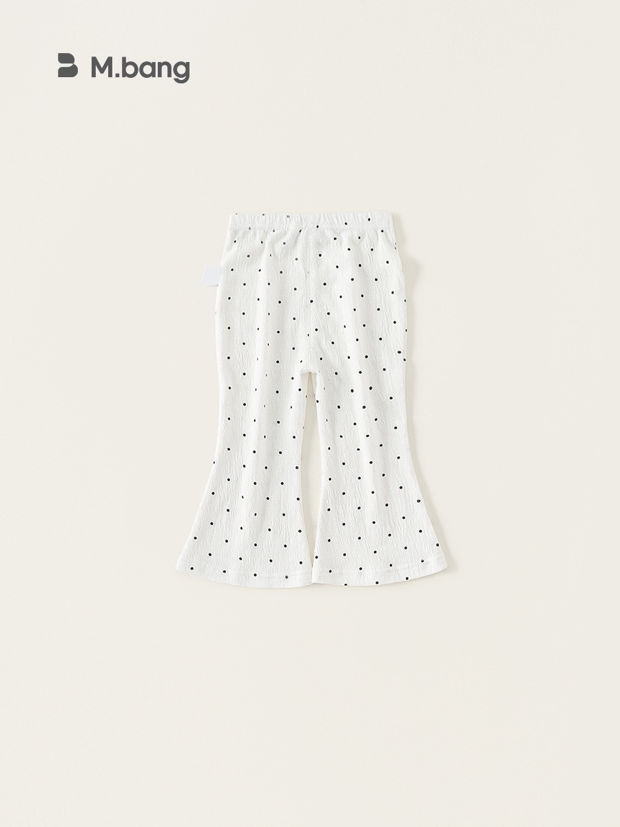 夏季清新波點喇叭褲