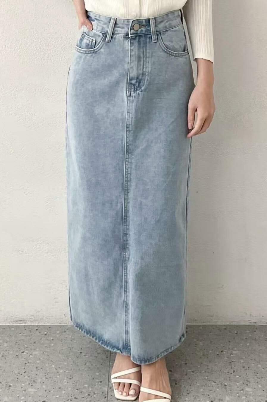 SK#14571🤎筆直洗水裙