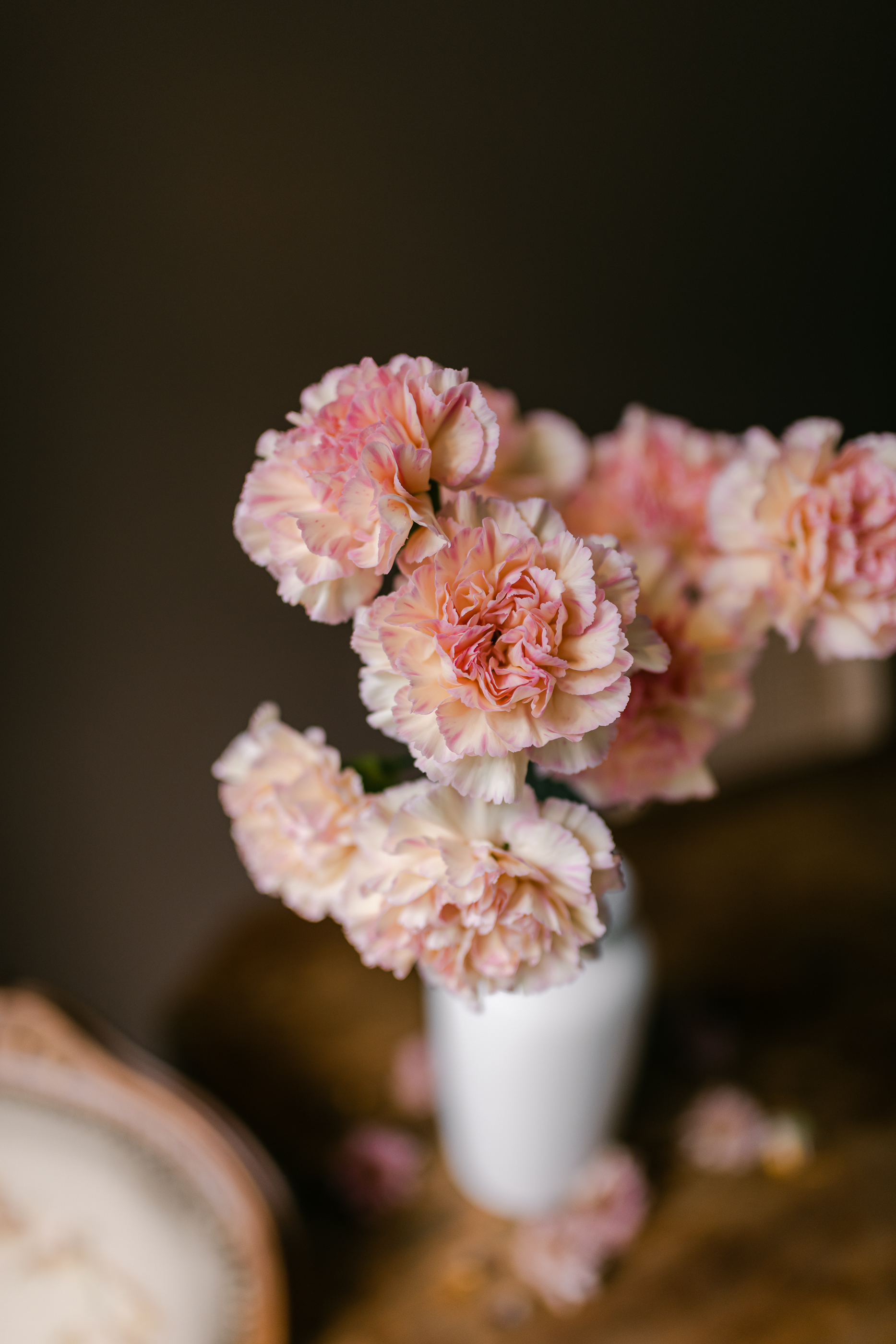 奶茶粉康乃馨花材