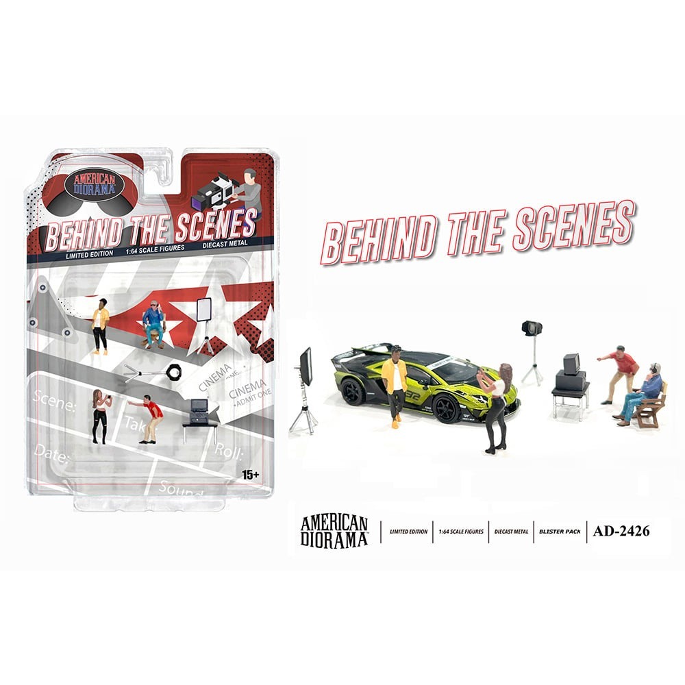 American Diorama 1/64 Figure Set: Behind the Scenes (內含4隻人仔及6件配件)