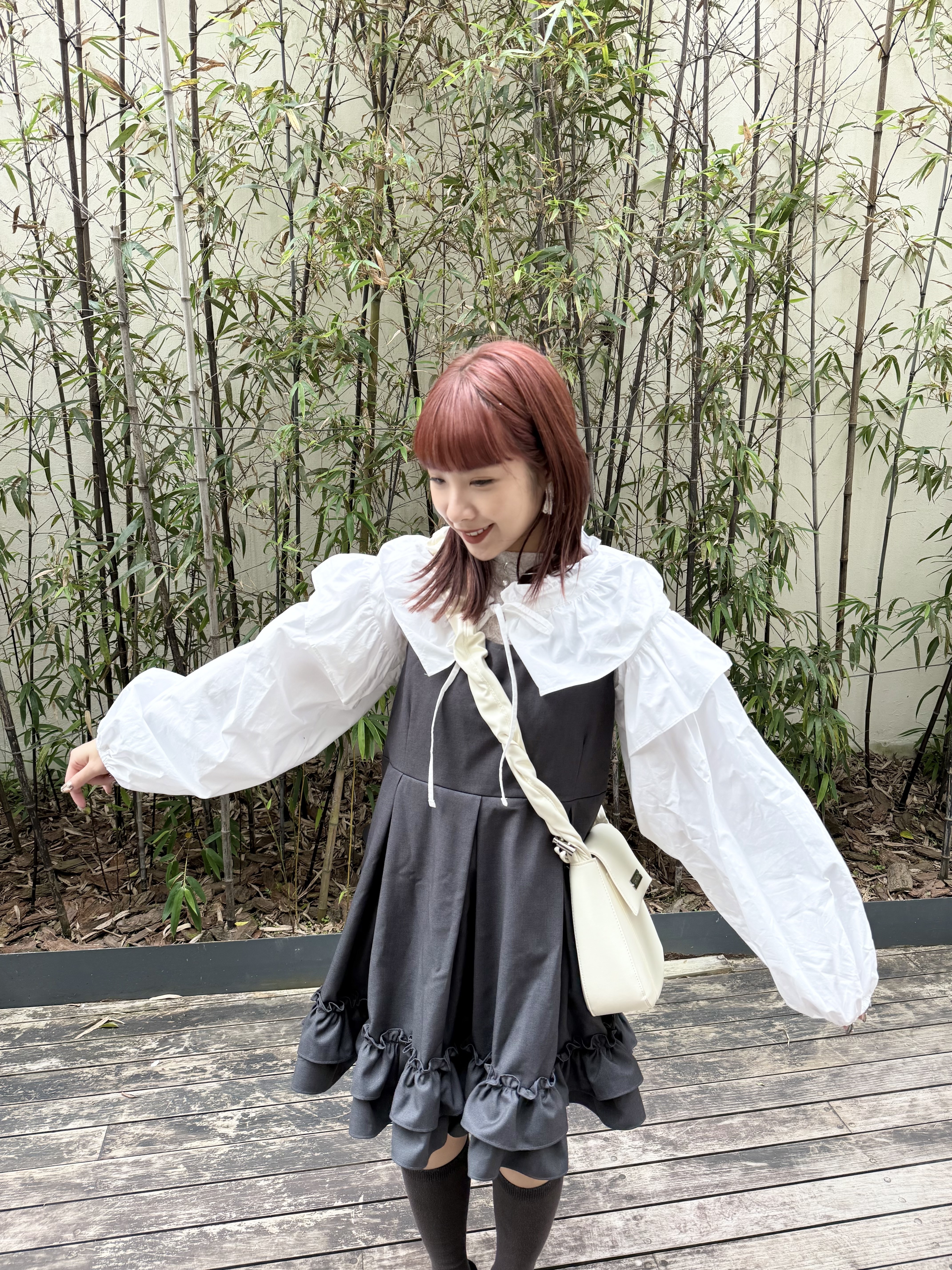 [兩色入]重磅西裝DOUBLE百摺短OPS(Grey)