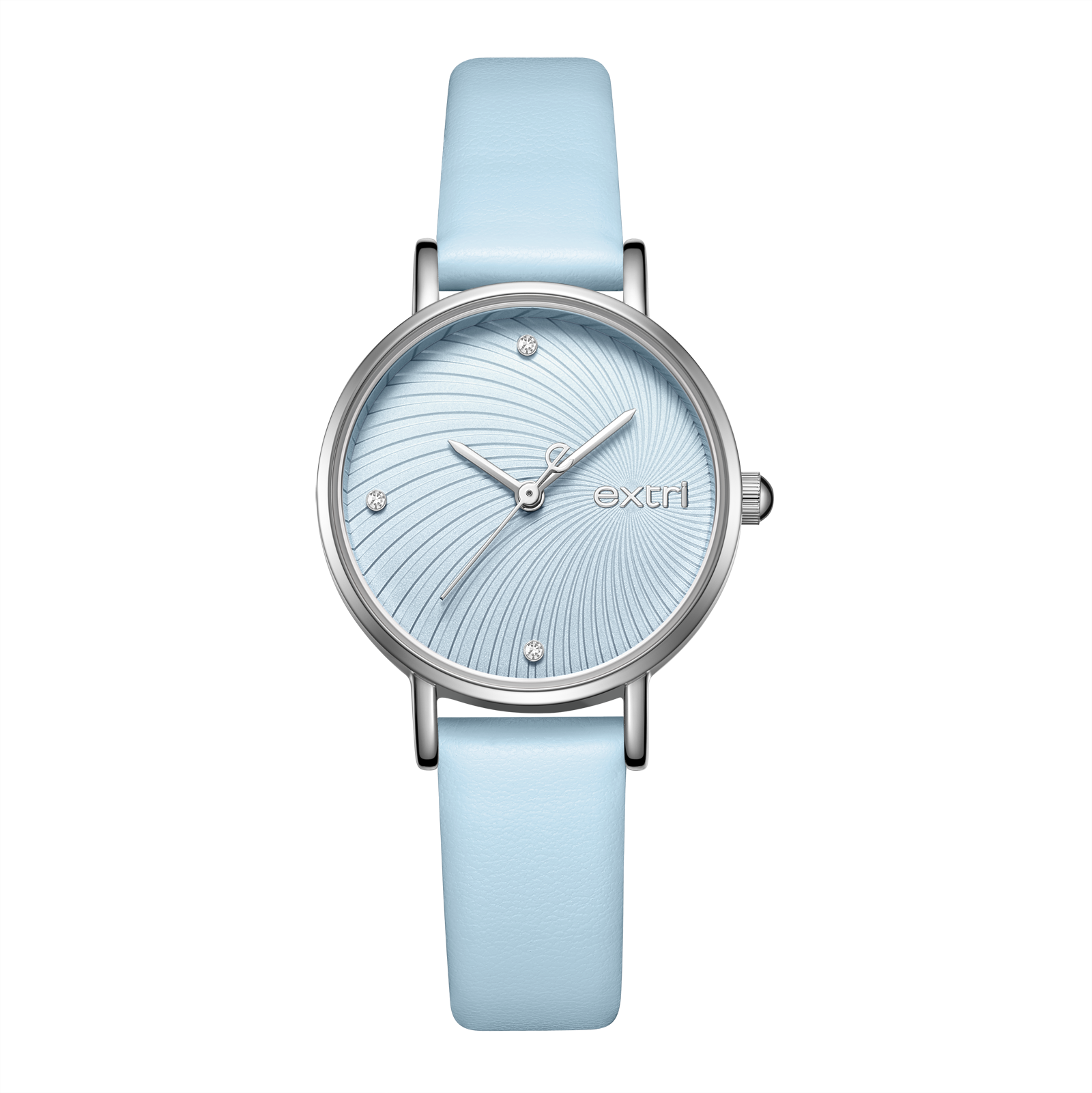 【EXTRI】 E1047 經典 簡約 優雅 晶鑽 皮革 女錶 手錶