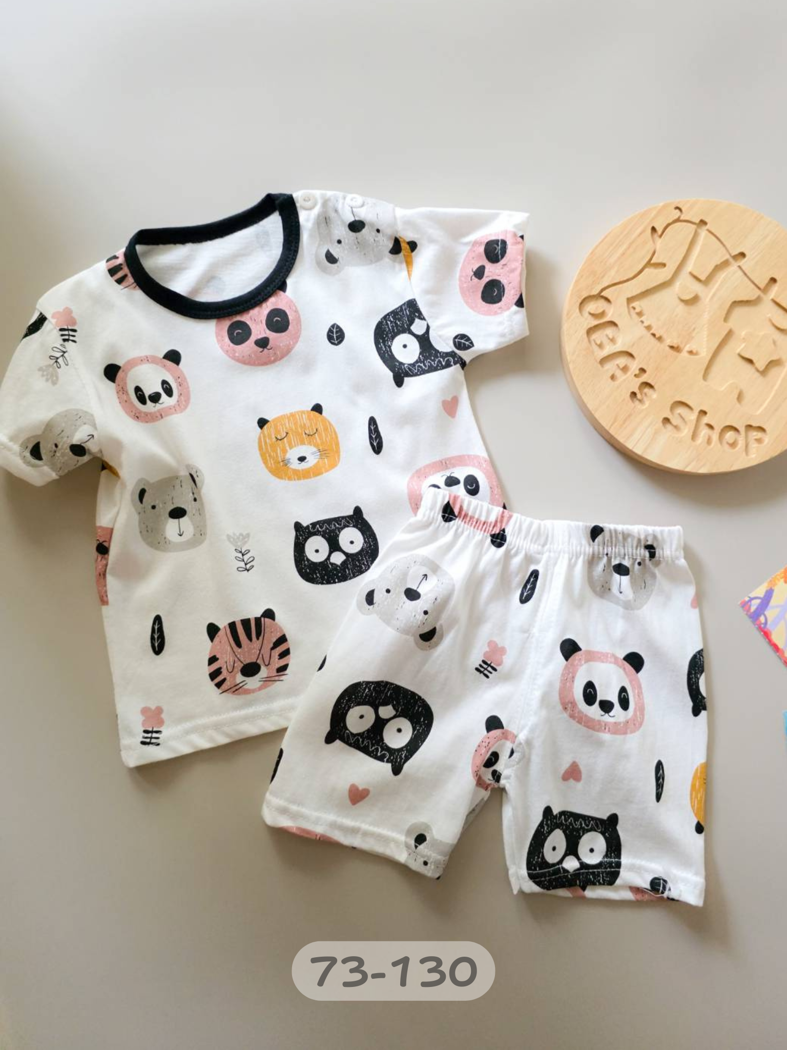 黑邊小動物 短袖居家套裝