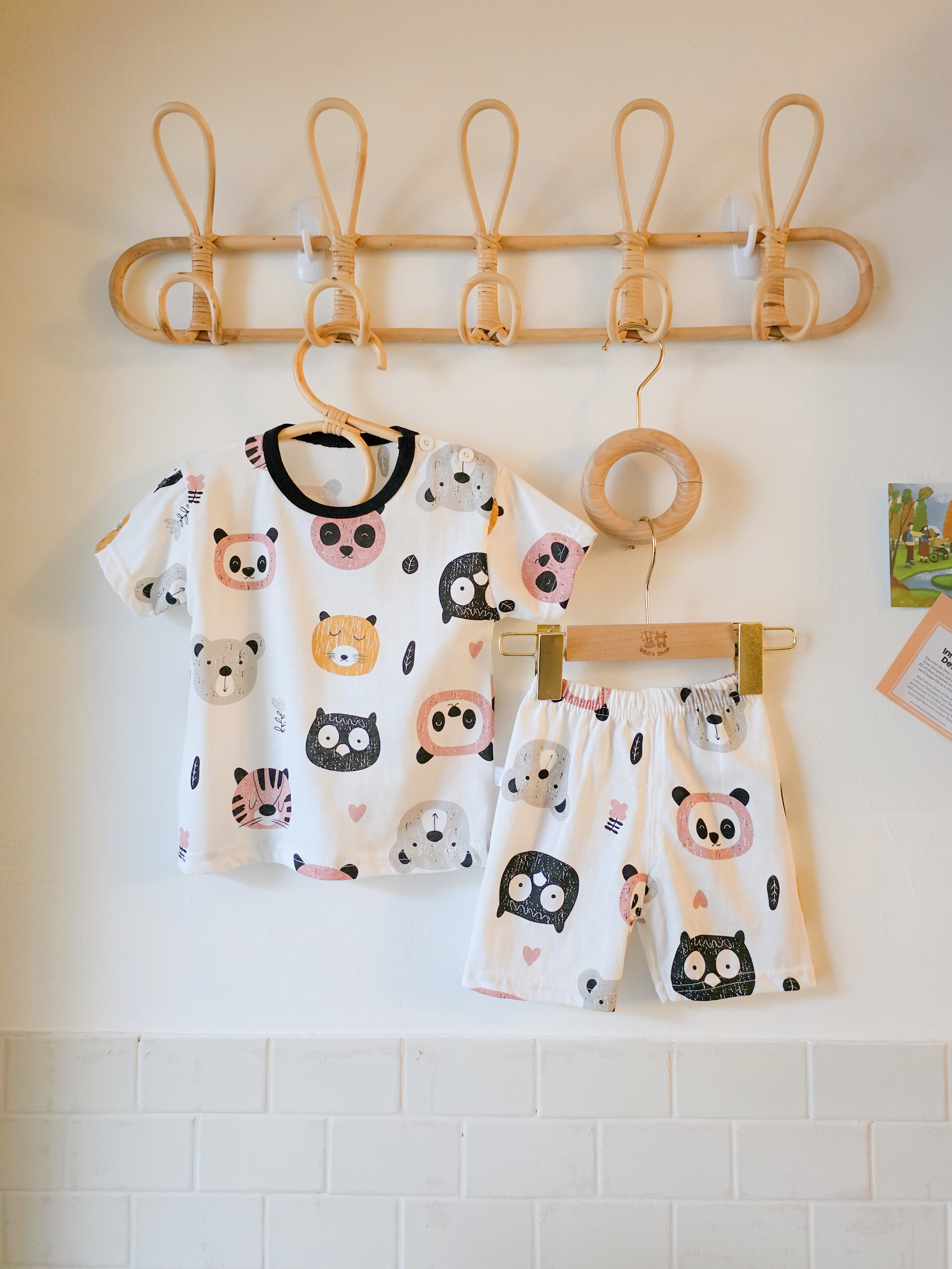 黑邊小動物 短袖居家套裝