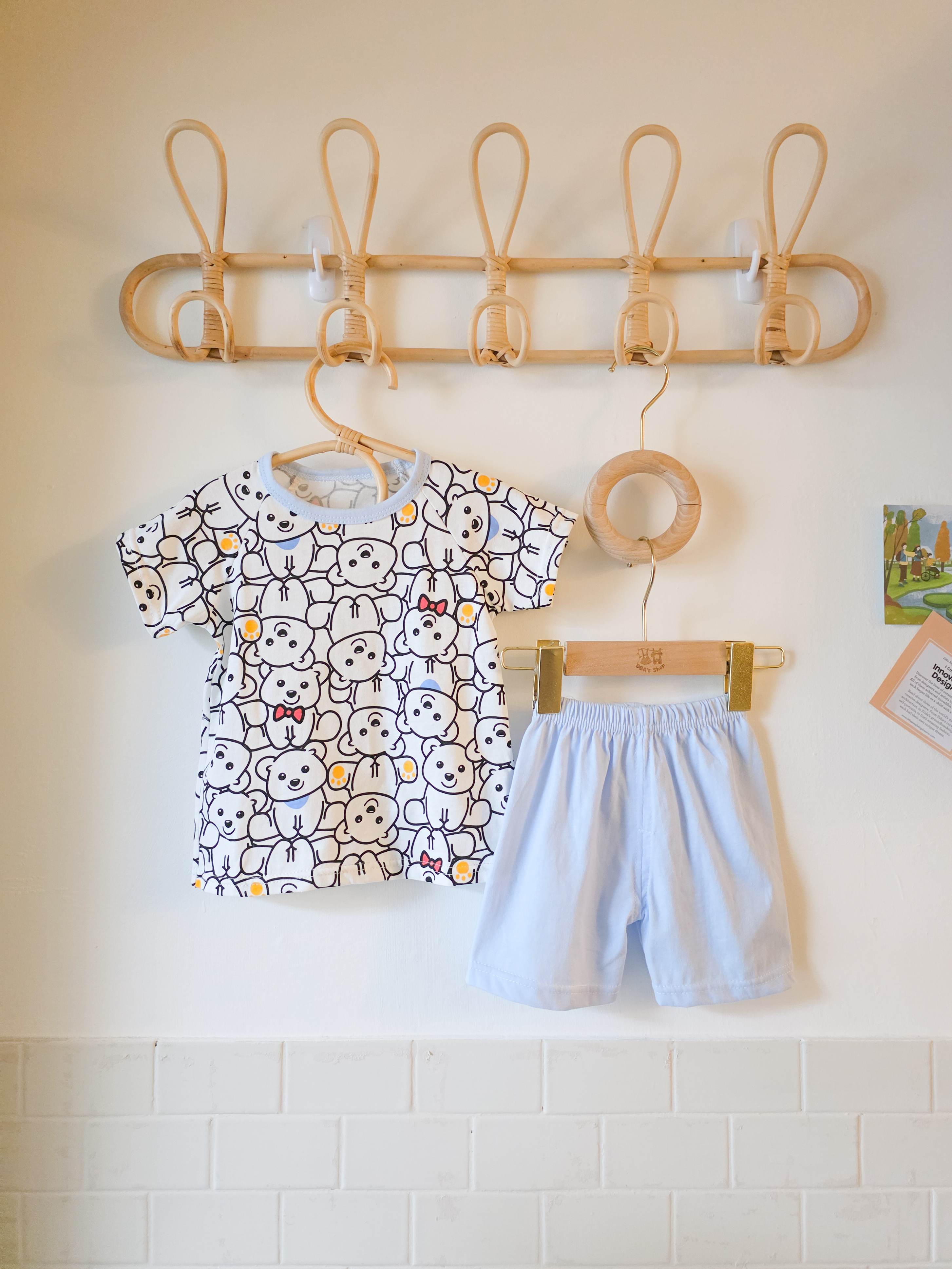 滿印線條小熊 短袖居家套裝