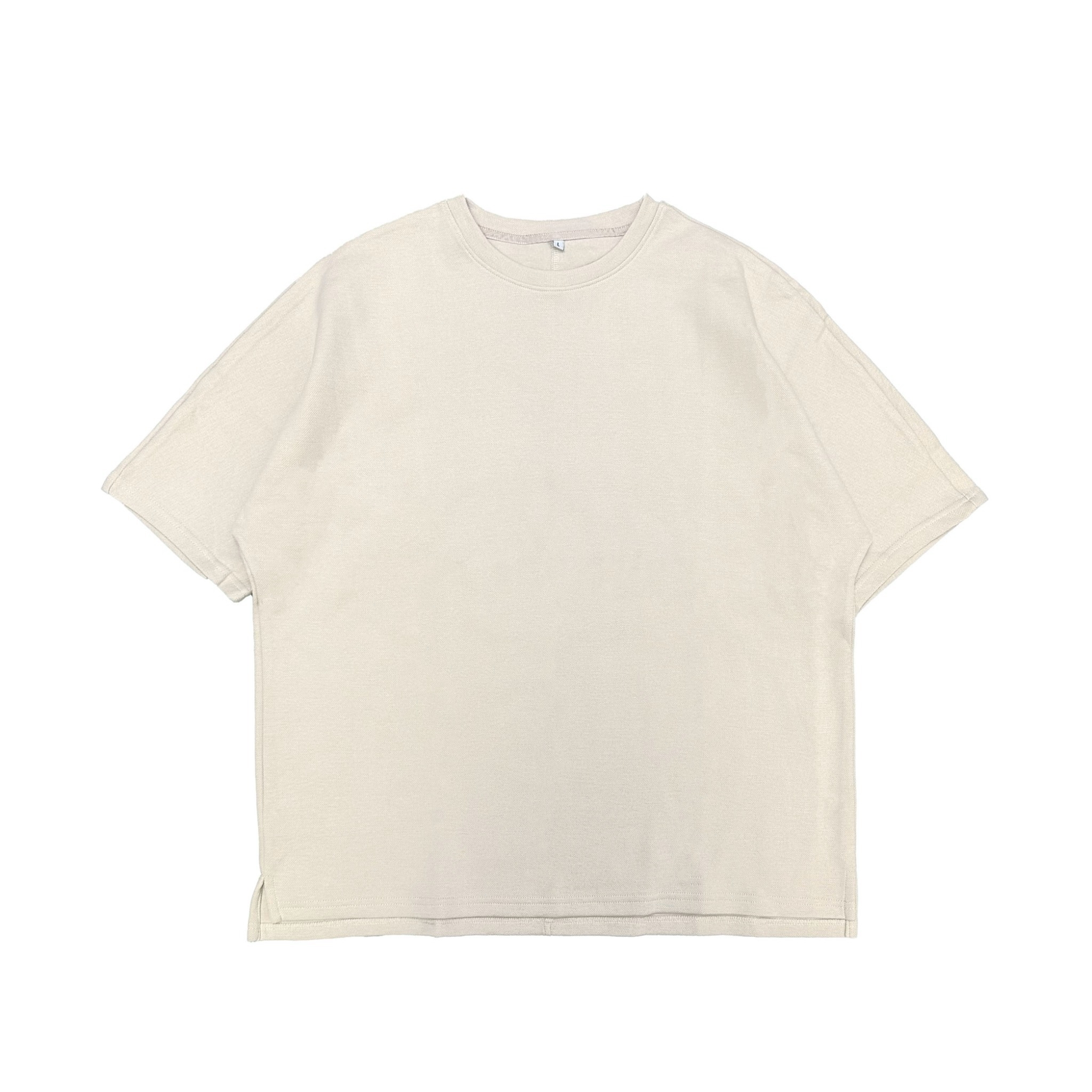 復古空氣棉寬版短T-米