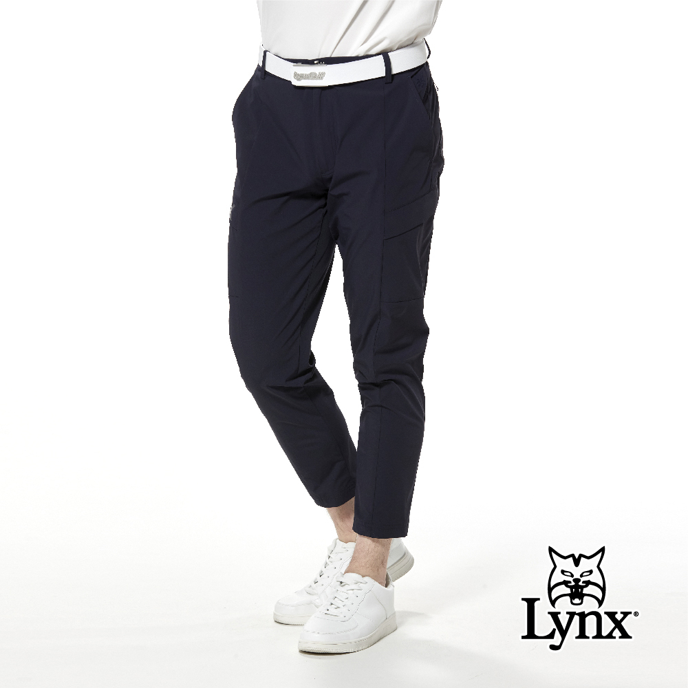 首爾高桿風格！涼感透氣透明膠印大腿口袋九分平口休閒長褲