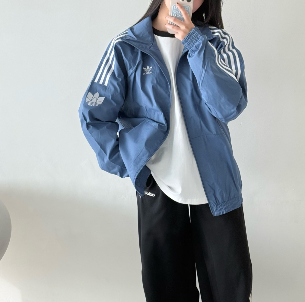 Adidas Originals 運動風立領風衣外套 寬鬆 藍色 黑色 三葉草 JM2715 JM2716 (任買兩件711免運)/預購