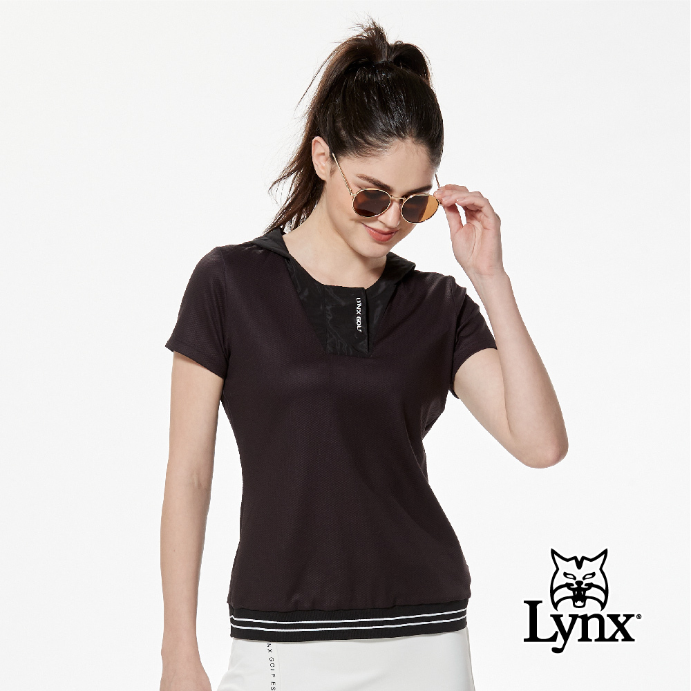 首爾高桿風格！合身版吸排羅紋剪接下擺帽T造型立領POLO衫/高爾夫球衫