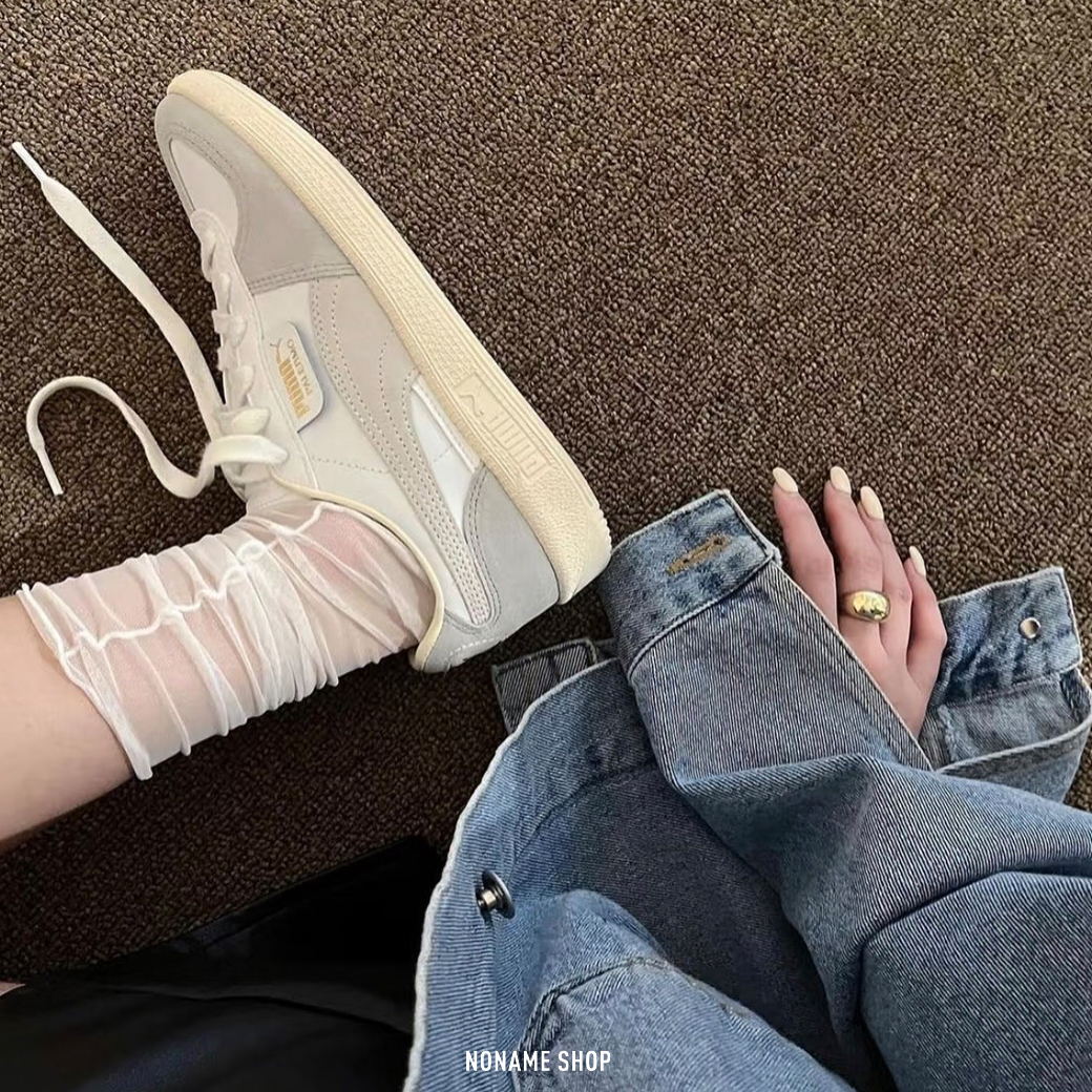 PUMA PALERMO 麂皮 金標 復古 休閒鞋 奶油灰 (男/女款)