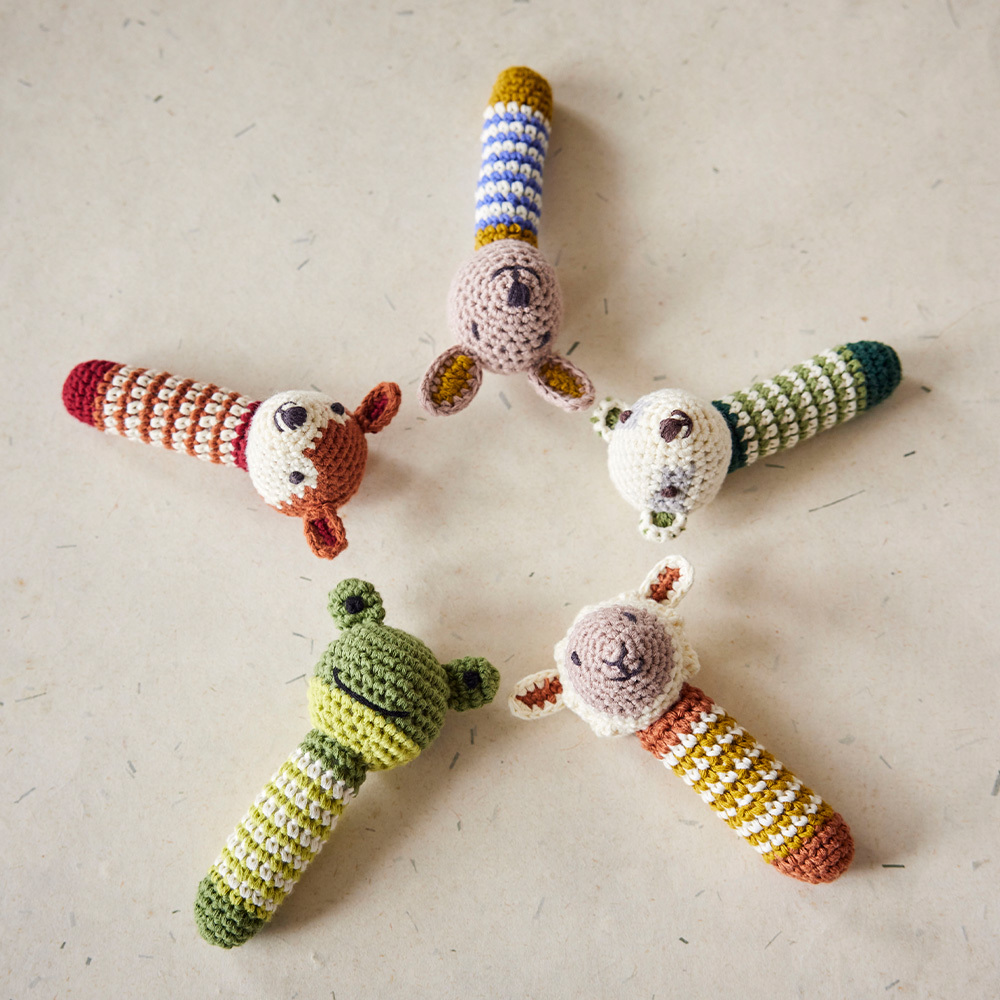 global affairs荷蘭 童話手工編織安撫搖鈴｜動物森林｜多款可選