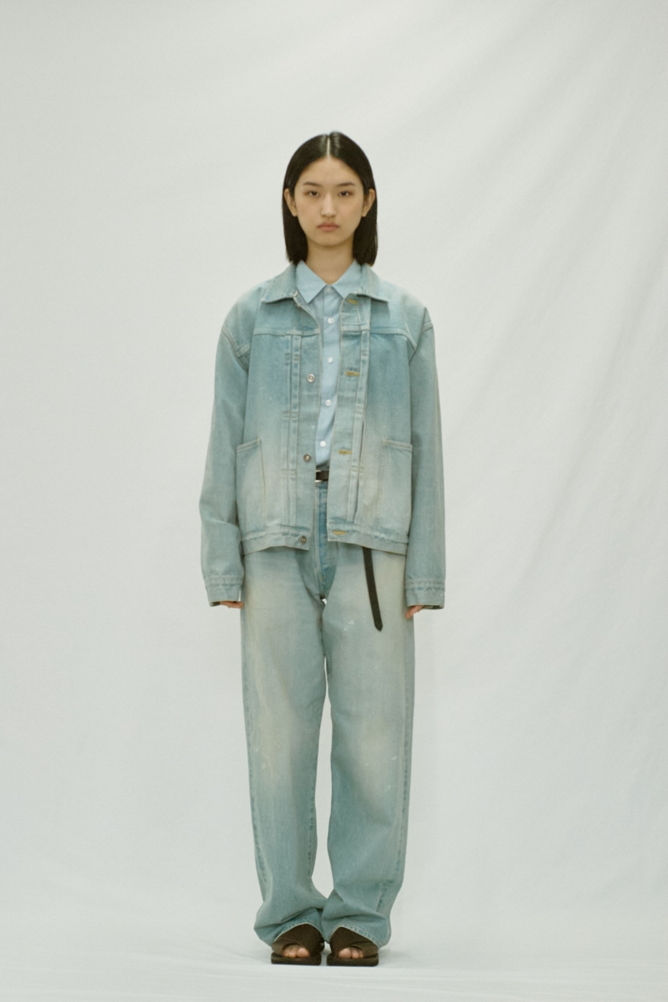 YOKO SAKAMOTO - 5POCKET EASY PANTS / LIGHT INDIGO