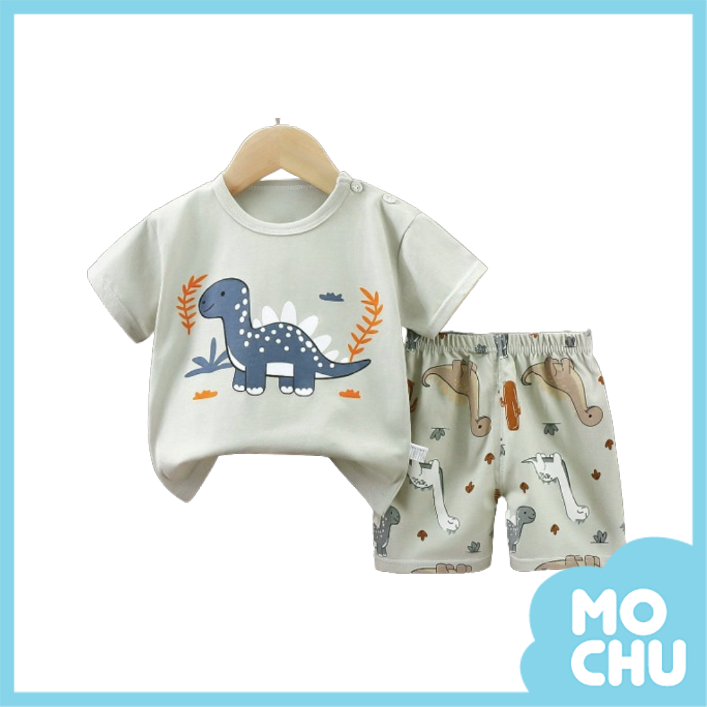 草地小恐龍短袖套裝