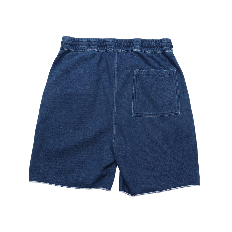 男款-CASUAL不收邊口袋丹寧短褲-深藍色（C3-B509-736）