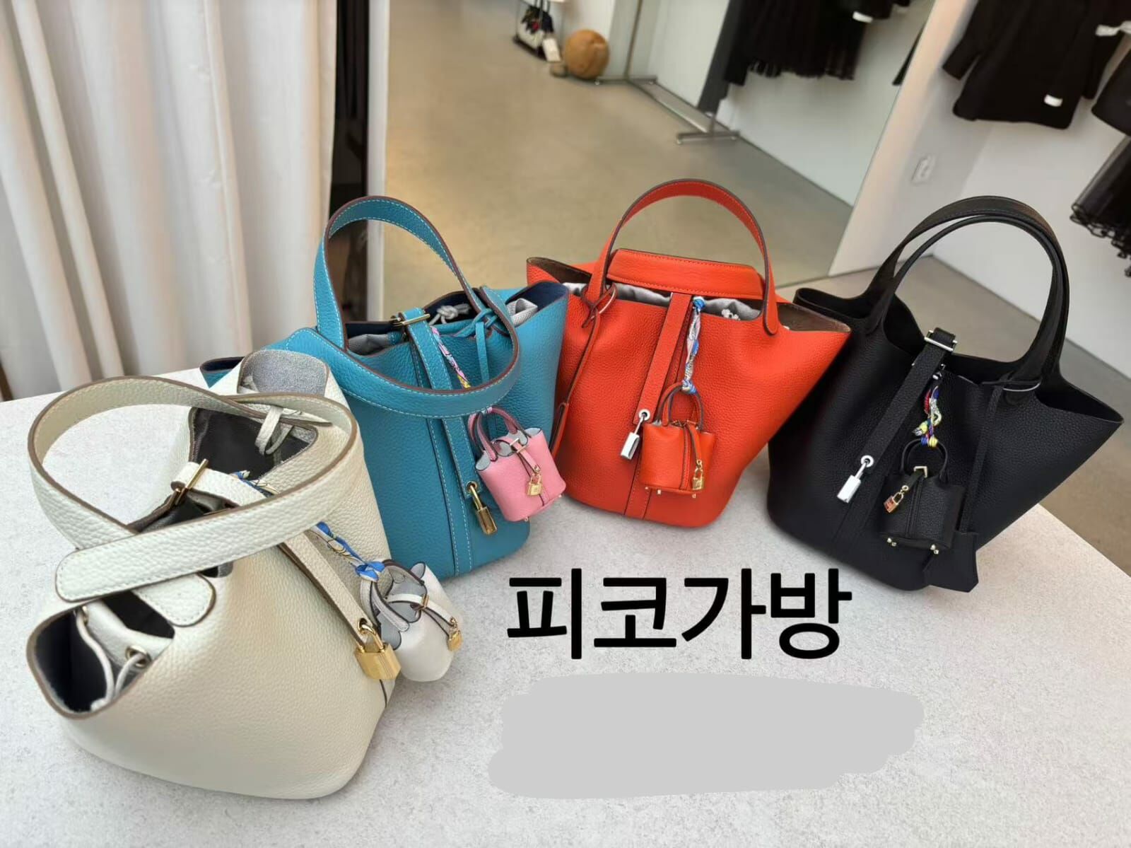 JU4034 真皮手提水桶包