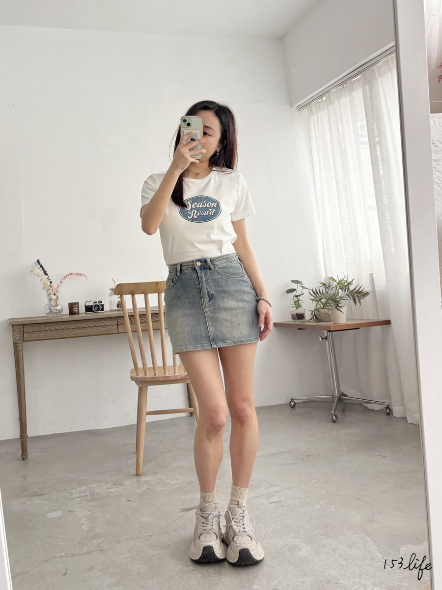 |現貨|高腰窄版彈性迷你短褲裙(S-L)