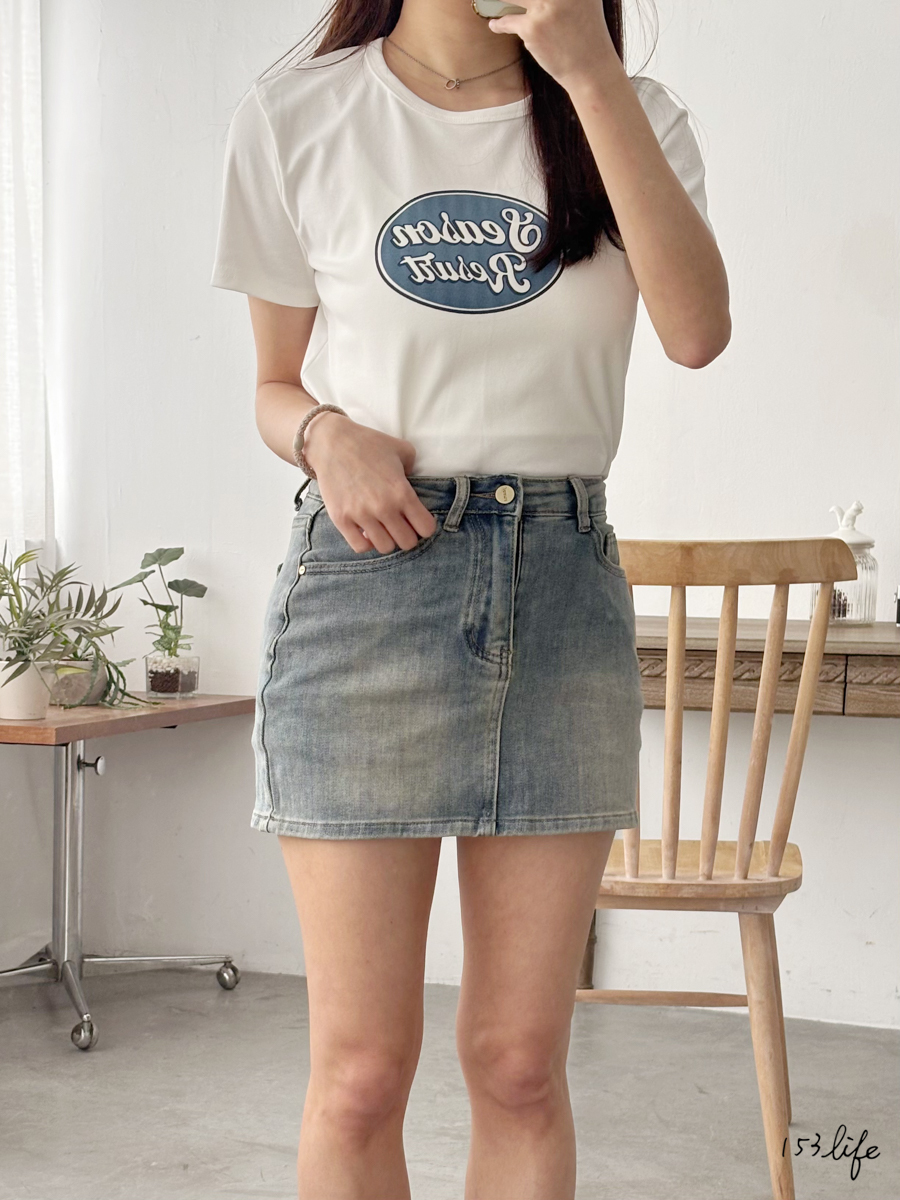 |現貨|高腰窄版彈性迷你短褲裙(S-L)