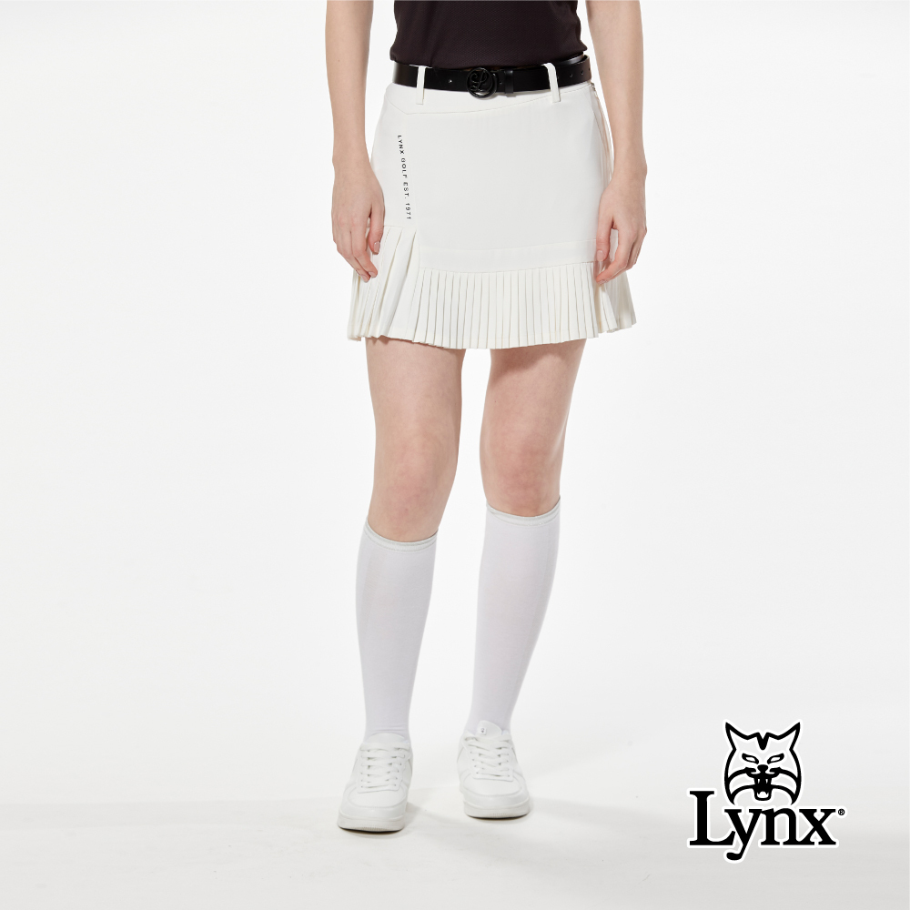 首爾高桿風格！膠印設計不對稱剪裁百摺裙擺運動褲裙