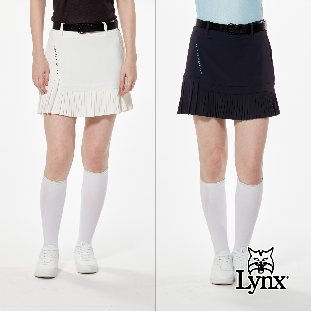 首爾高桿風格！膠印設計不對稱剪裁百摺裙擺運動褲裙