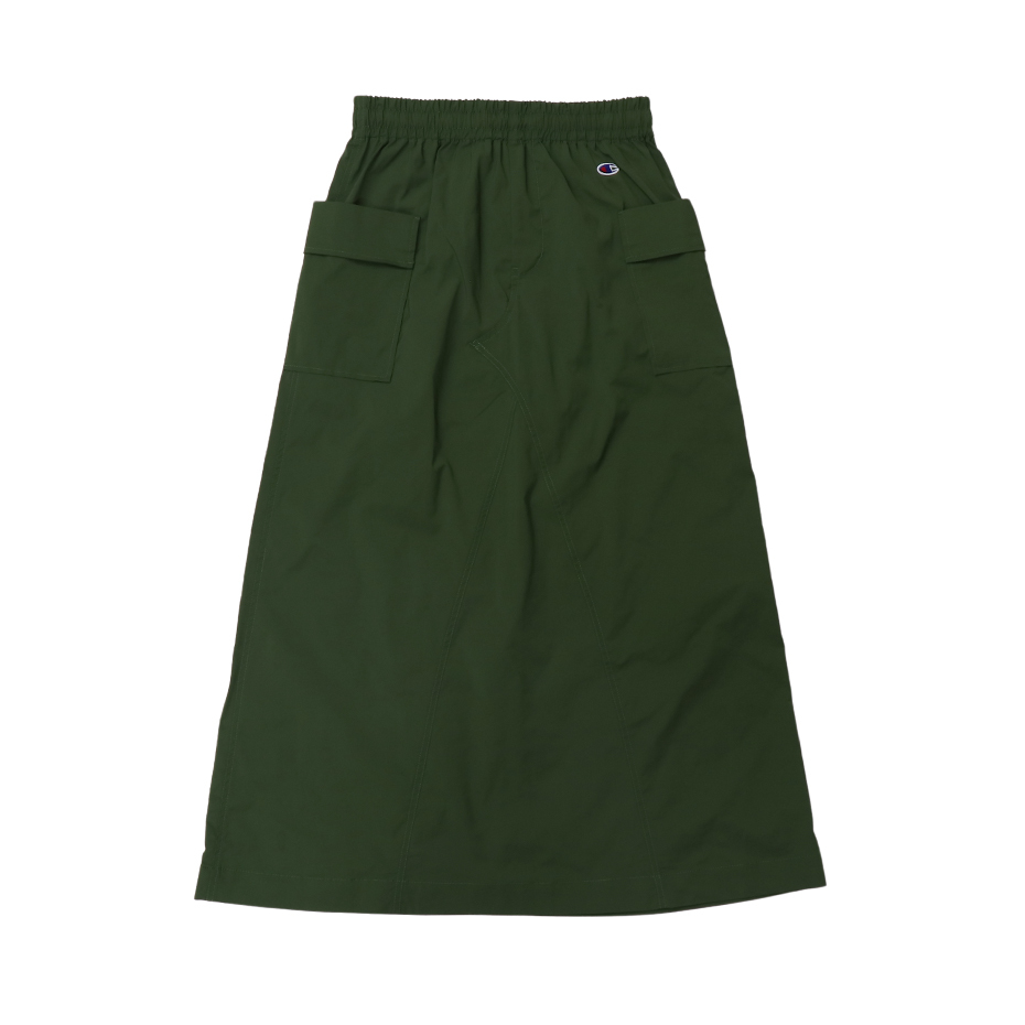 女款-輕量 口袋 工裝 長裙-橄欖綠（CW-B207-655）